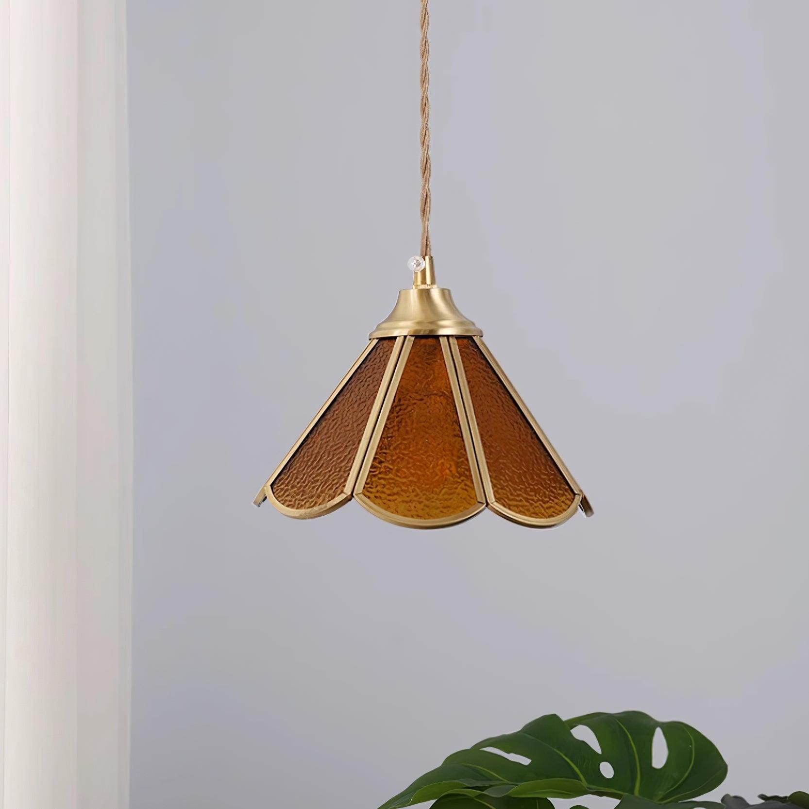 Pendelleuchte Strukturiertes Glas Art Deco-Letslighting
