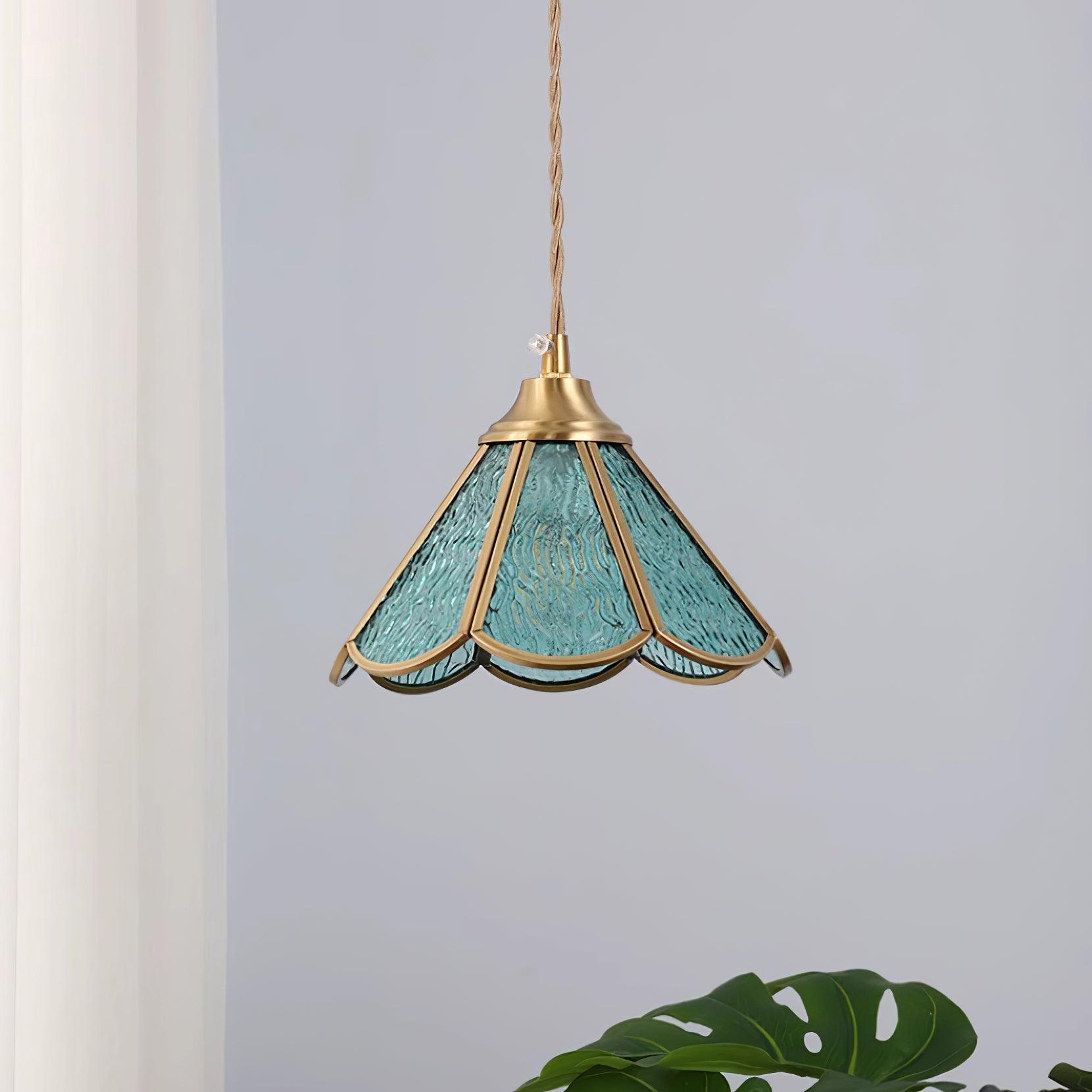 Pendelleuchte Strukturiertes Glas Art Deco-Letslighting