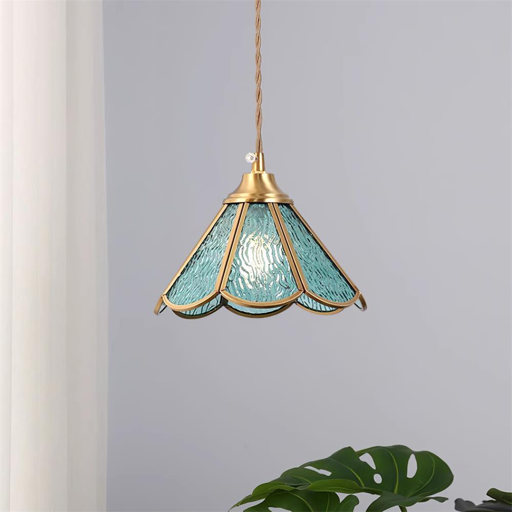 Pendelleuchte Strukturiertes Glas Art Deco-Letslighting