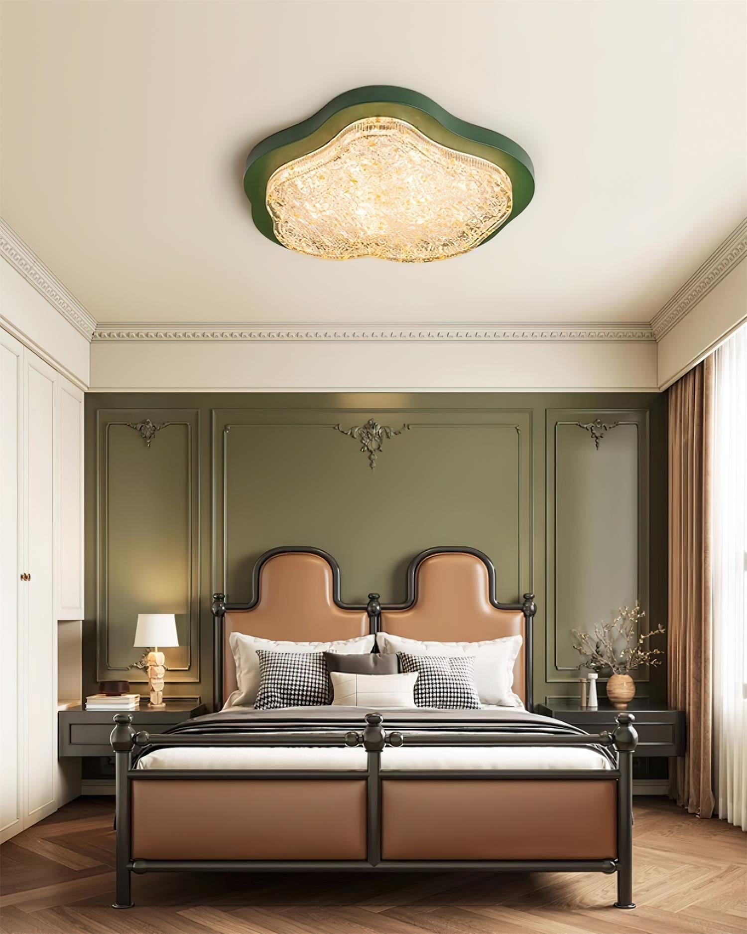 Deckenleuchte Unregelmäßig Form Harz Gold Blatt Modern Künstlerisch Grün-Letslighting