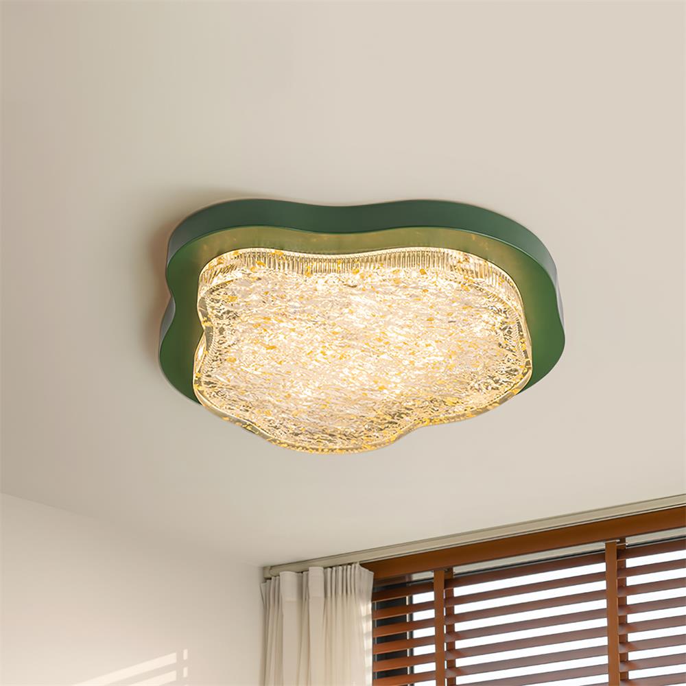 Deckenleuchte Unregelmäßig Form Harz Gold Blatt Modern Künstlerisch Grün-Letslighting