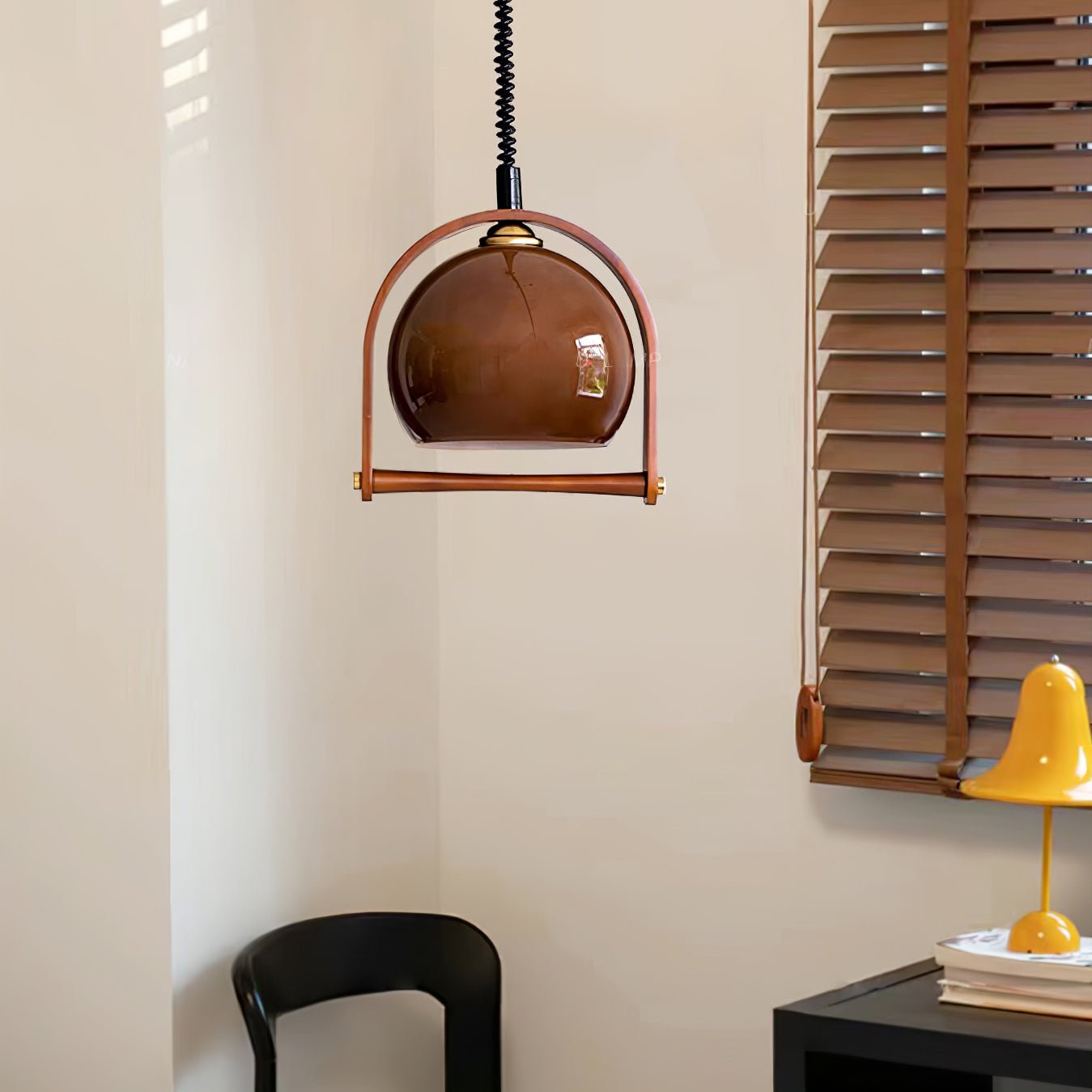 Cesilarae Premium Nordic Art Glas Holz Pendelleuchte-Letslighting