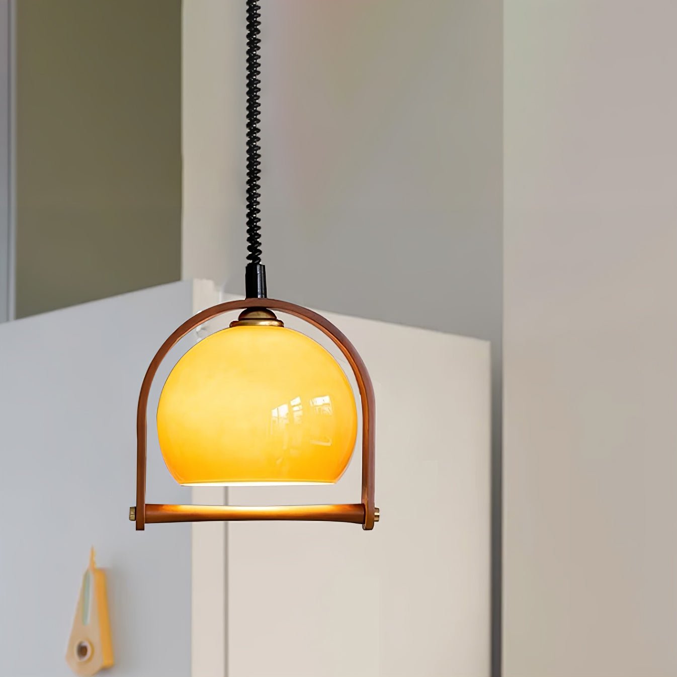 Cesilarae Premium Nordic Art Glas Holz Pendelleuchte-Letslighting