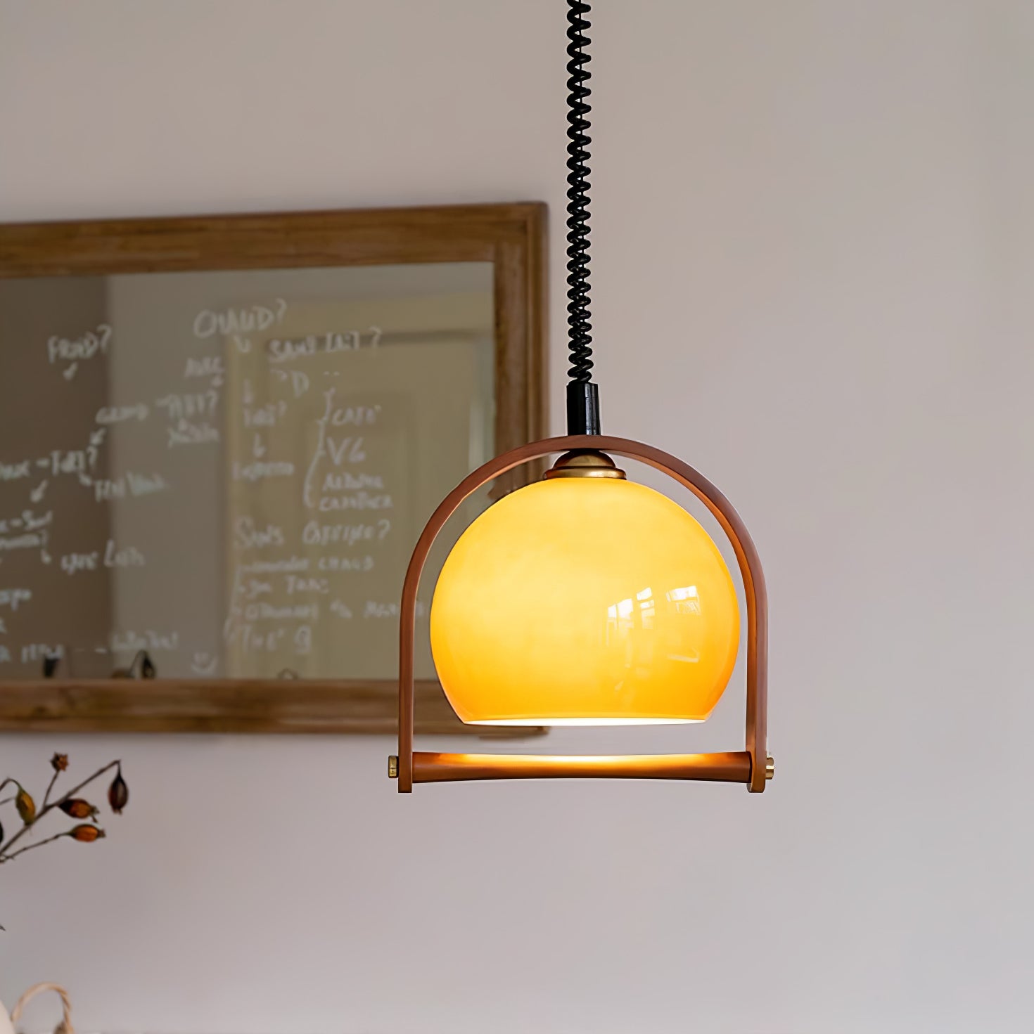 Cesilarae Premium Nordic Art Glas Holz Pendelleuchte-Letslighting