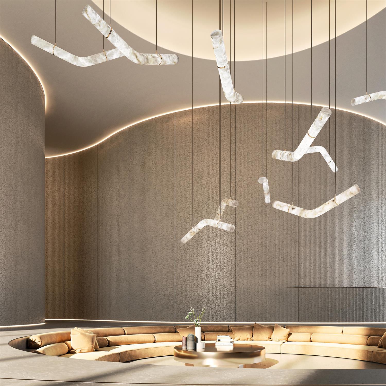 Errina Minimalist Premium Elegance Alabaster Pendant Light - Letslighting