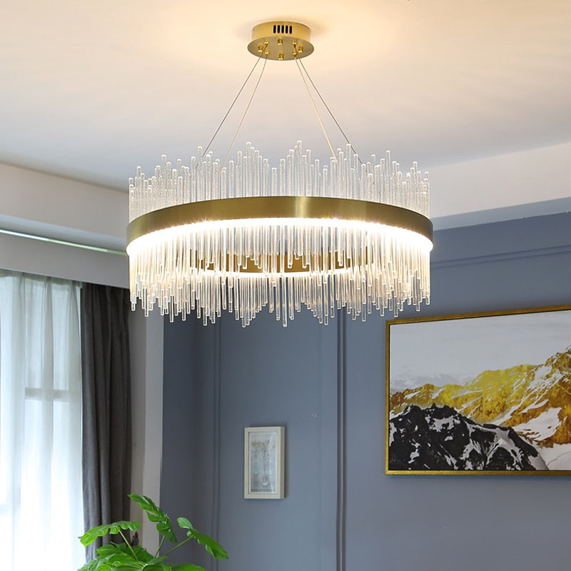 Kristy Modern LED Kronleuchter Dimmbar Wohnzimmer/Schlafzimmer Kristall