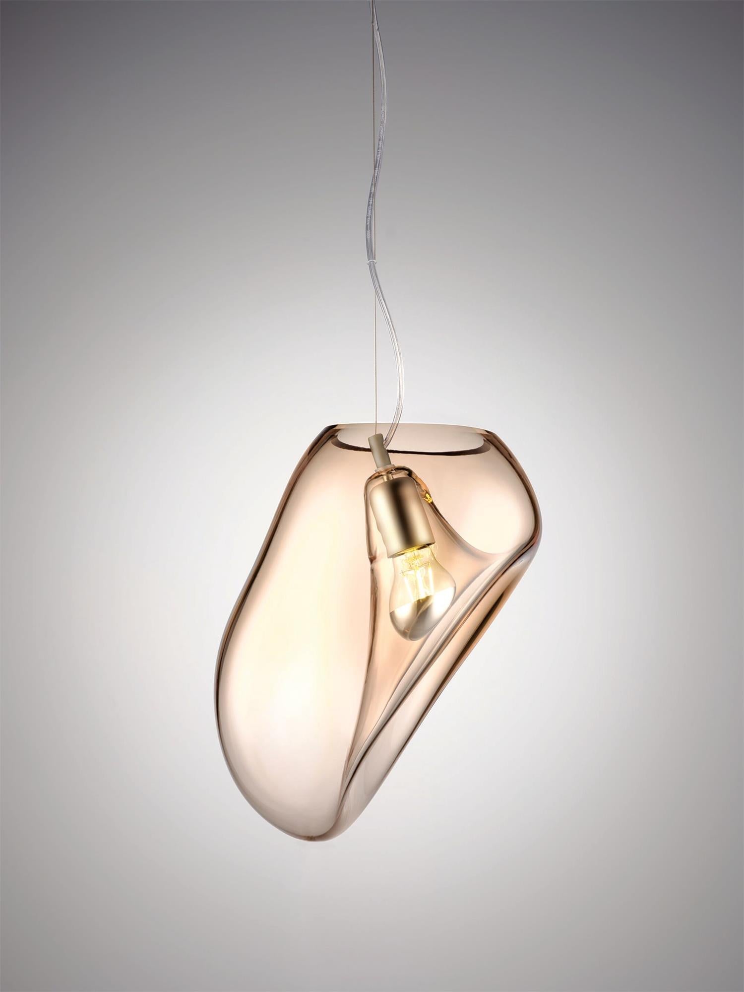 Lymara Schwarz Glas Pendelleuchte-Letslighting