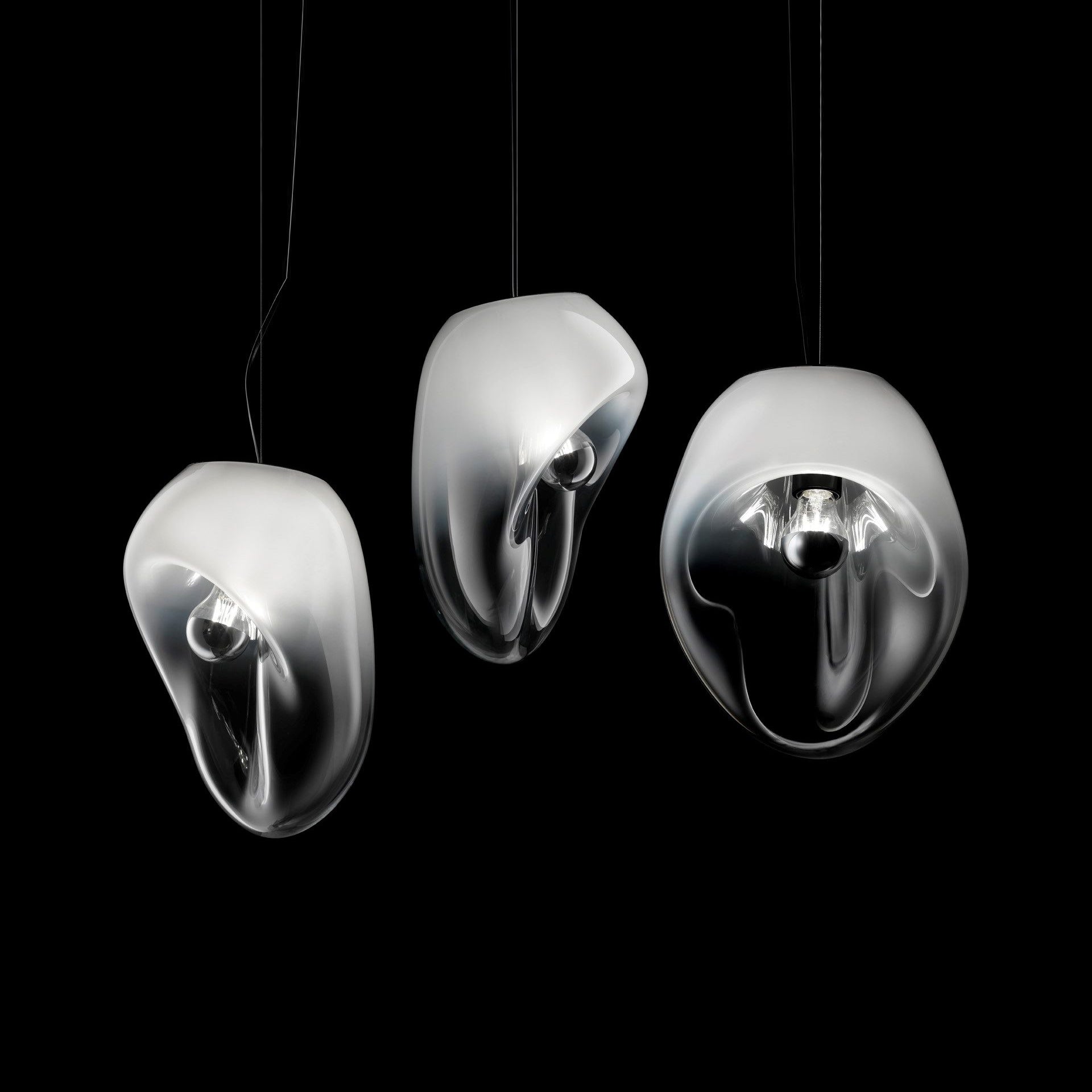 Lymara Schwarz Glas Pendelleuchte-Letslighting