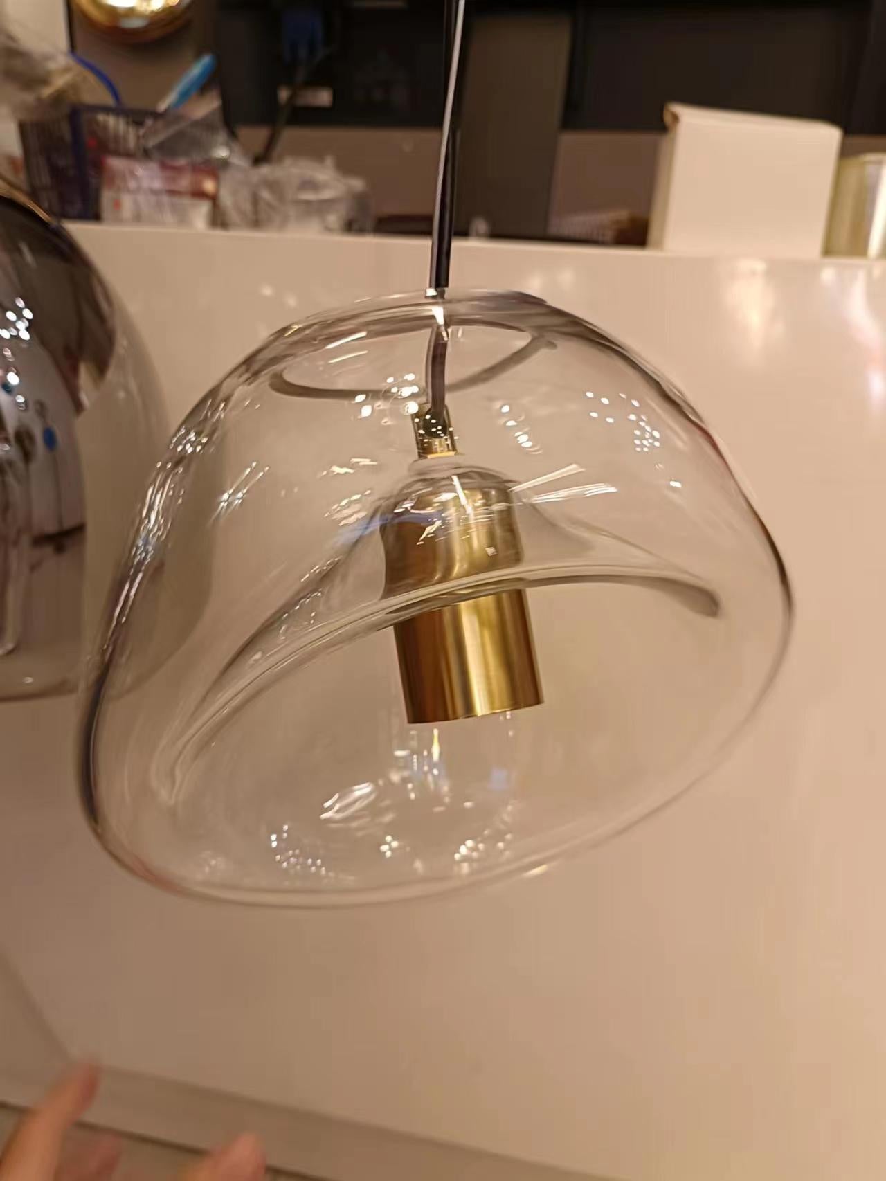 Lymara Schwarz Glas Pendelleuchte-Letslighting