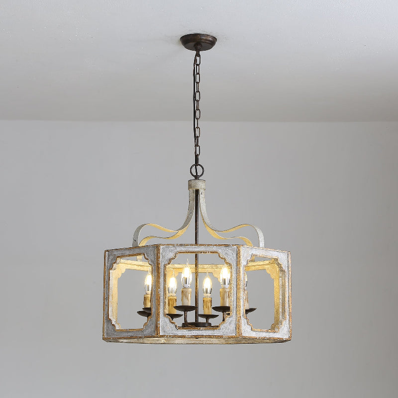 Virinira Landhaus Holz Pendelleuchte-Letslighting
