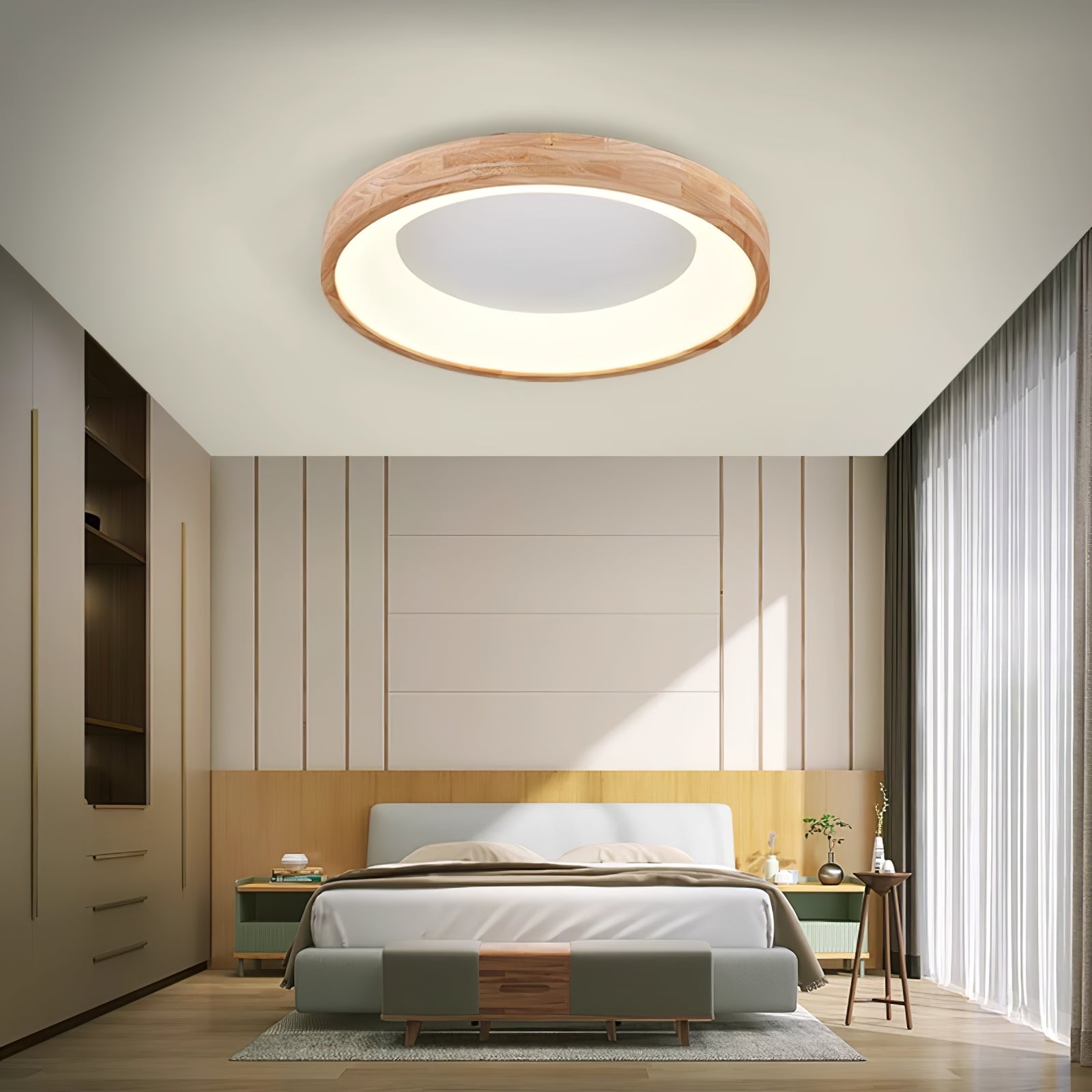 Uphae Moderne Minimalistische Deckenleuchte aus Holz-Letslighting
