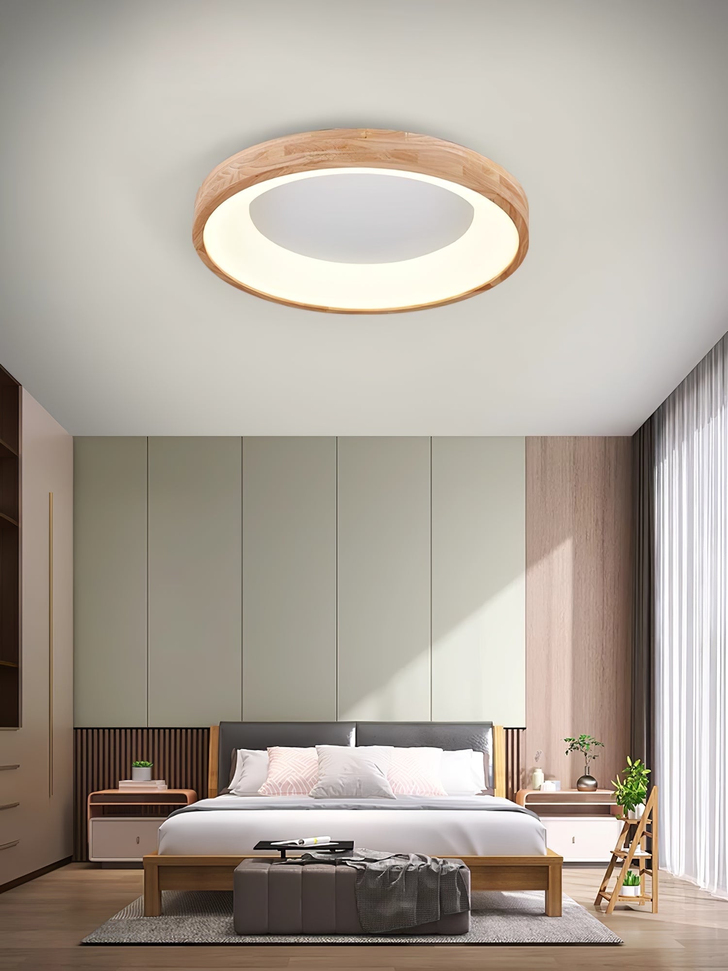 Uphae Moderne Minimalistische Deckenleuchte aus Holz-Letslighting