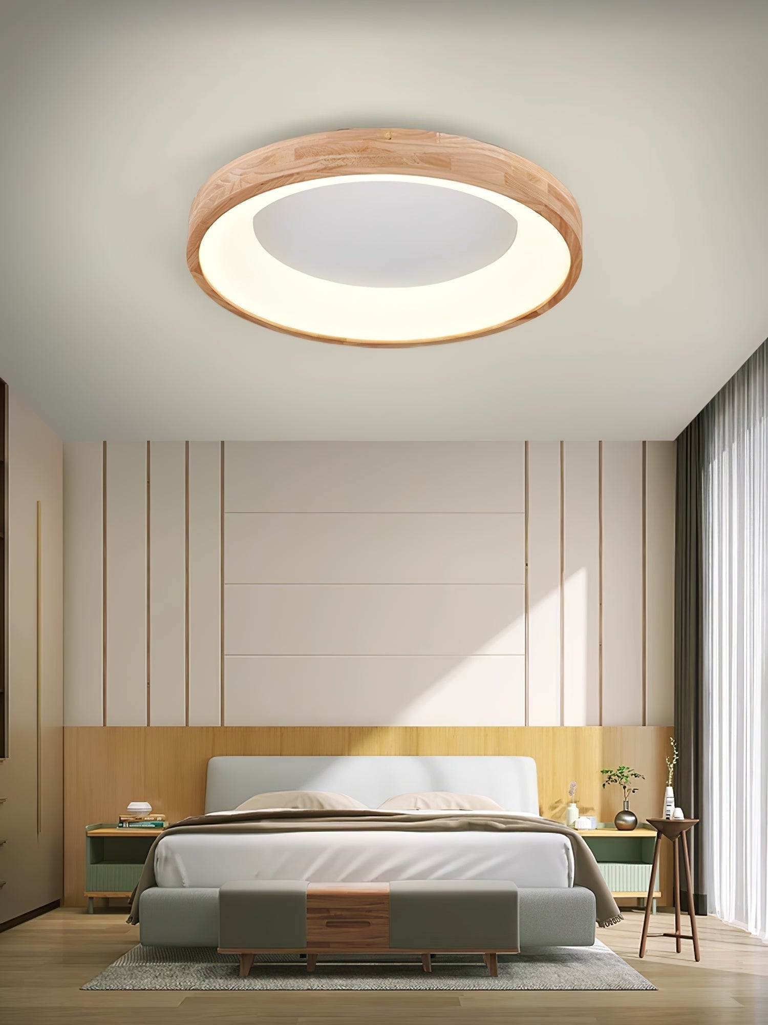 Uphae Moderne Minimalistische Deckenleuchte aus Holz-Letslighting