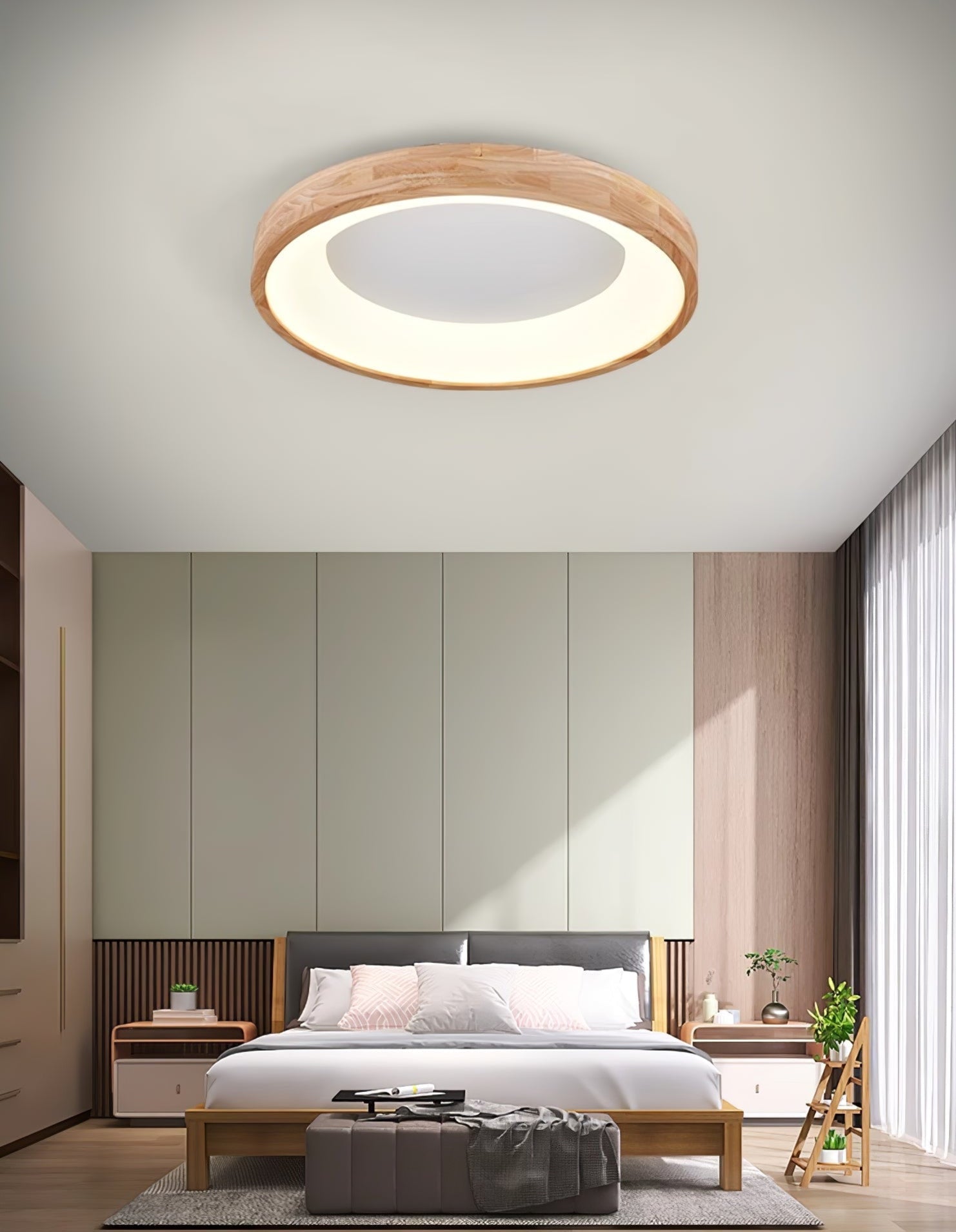 Uphae Moderne Minimalistische Deckenleuchte aus Holz-Letslighting