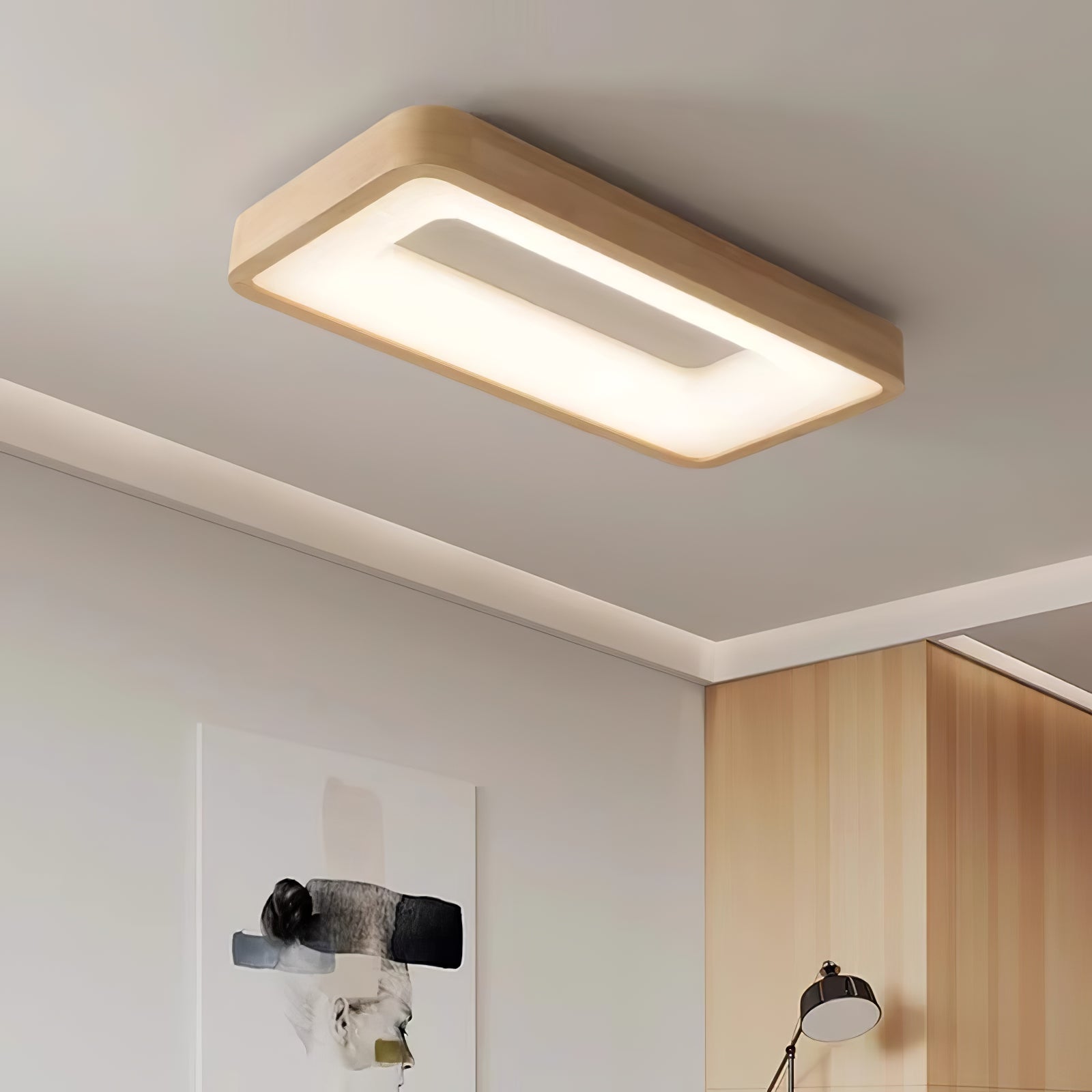 Uphae Moderne Minimalistische Deckenleuchte aus Holz-Letslighting