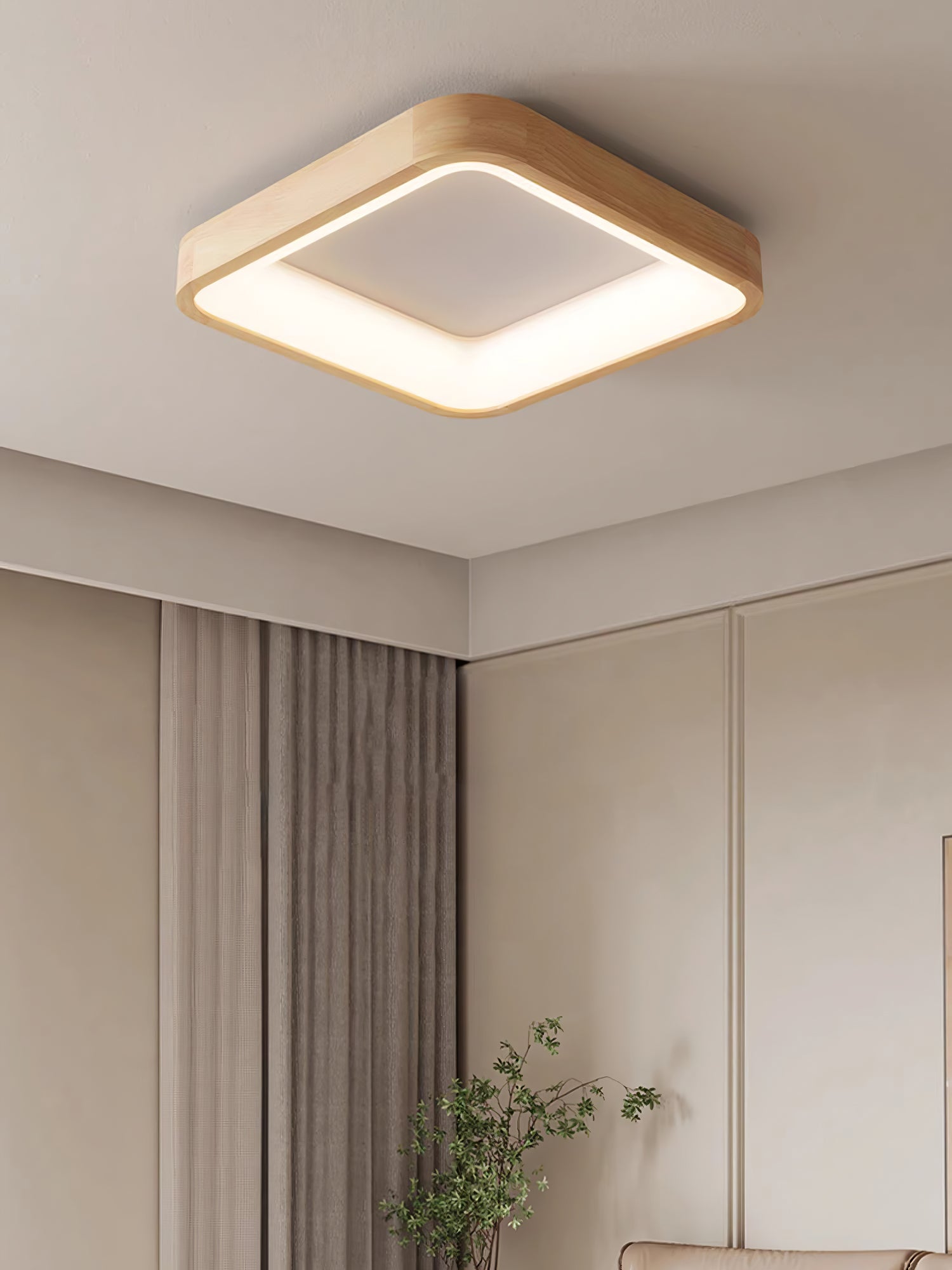 Uphae Moderne Minimalistische Deckenleuchte aus Holz-Letslighting