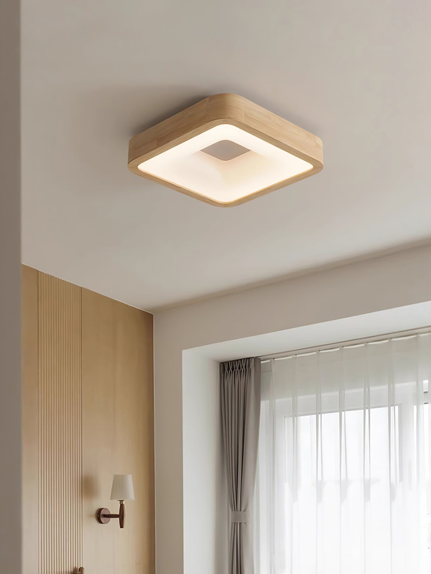 Uphae Moderne Minimalistische Deckenleuchte aus Holz-Letslighting