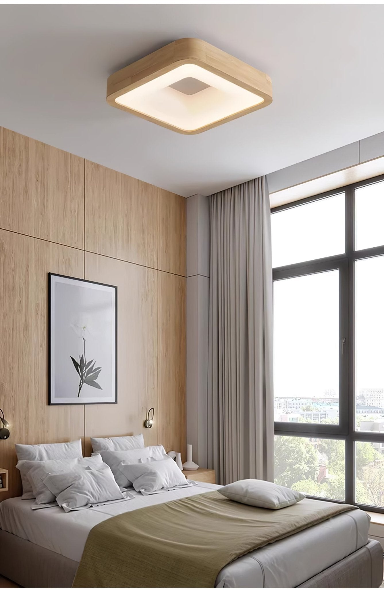 Uphae Moderne Minimalistische Deckenleuchte aus Holz-Letslighting