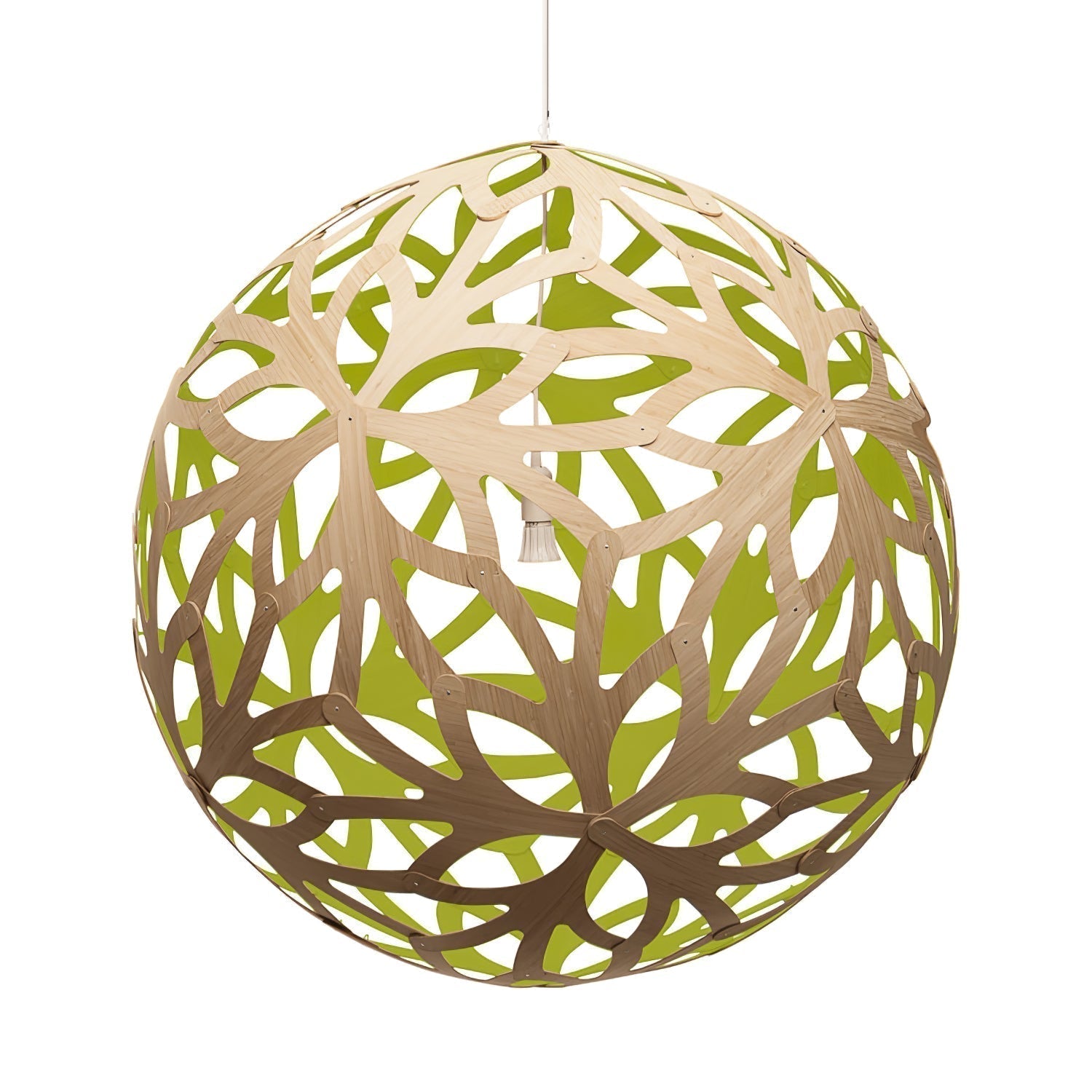 Lustra Pendelleuchte Geometrisch Holz Gewebt-Letslighting
