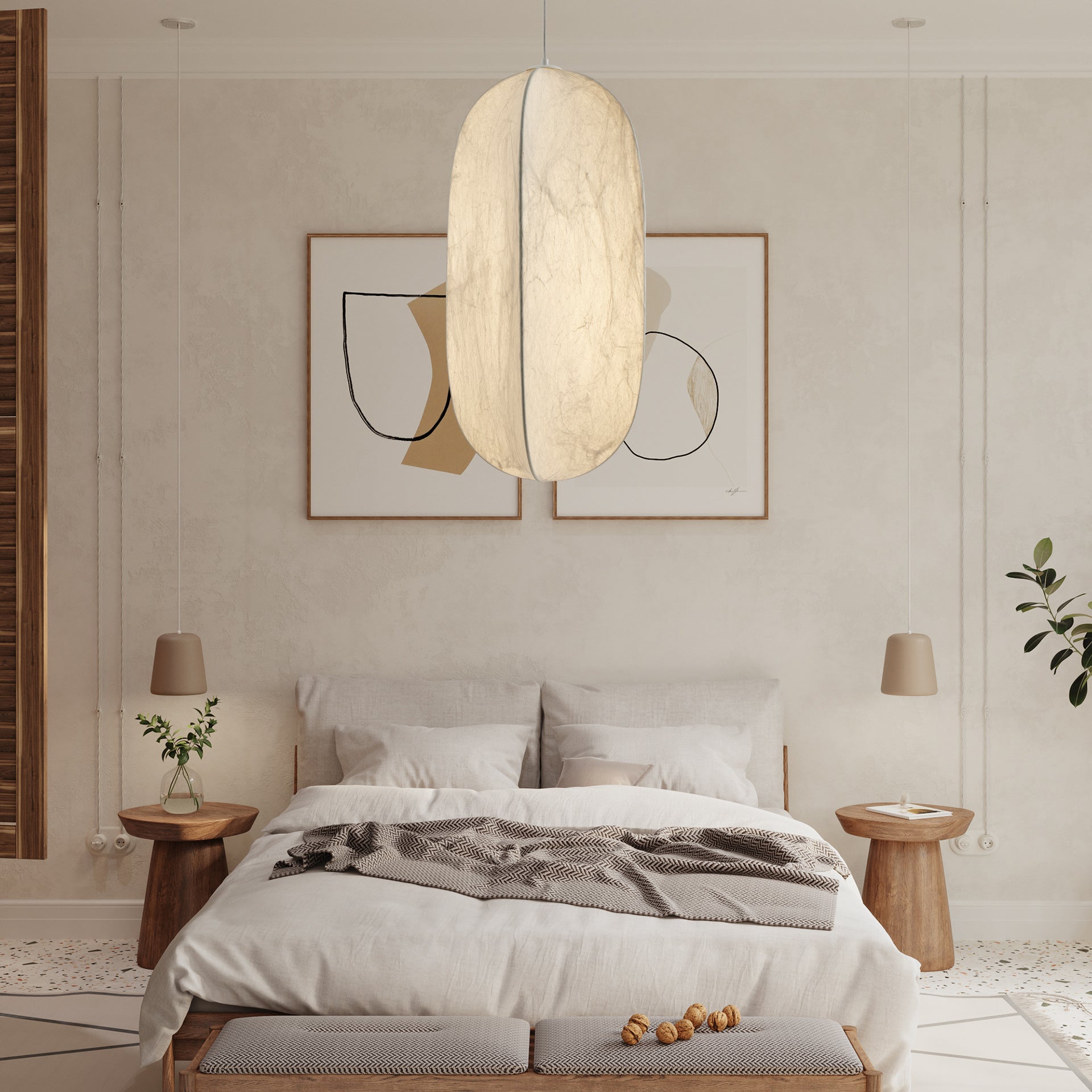 Cocoon Minimalistisch Seide Pendelleuchte Lampe-Letslighting