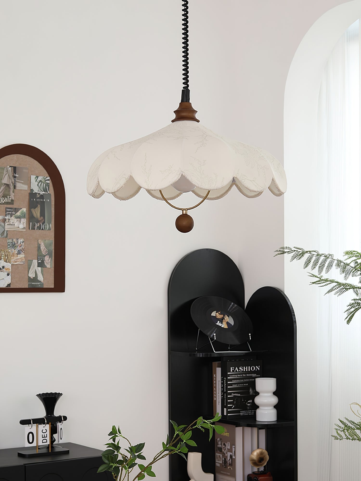 Solarn Stoff & Holz Pendelleuchte-Letslighting