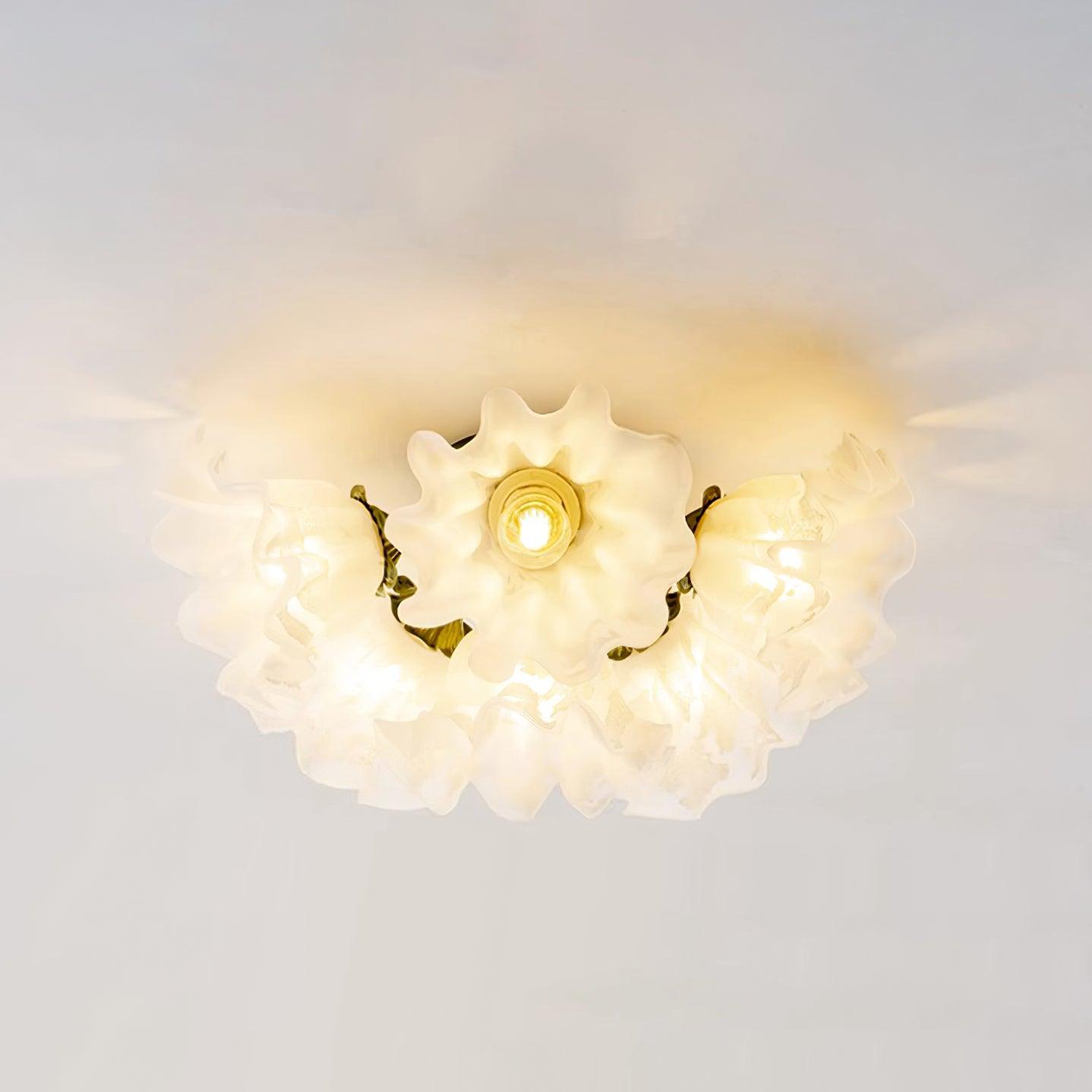 Deckenleuchte Blütenblatt Schirme Wellig Glas Blüte Elegant Blume-Letslighting