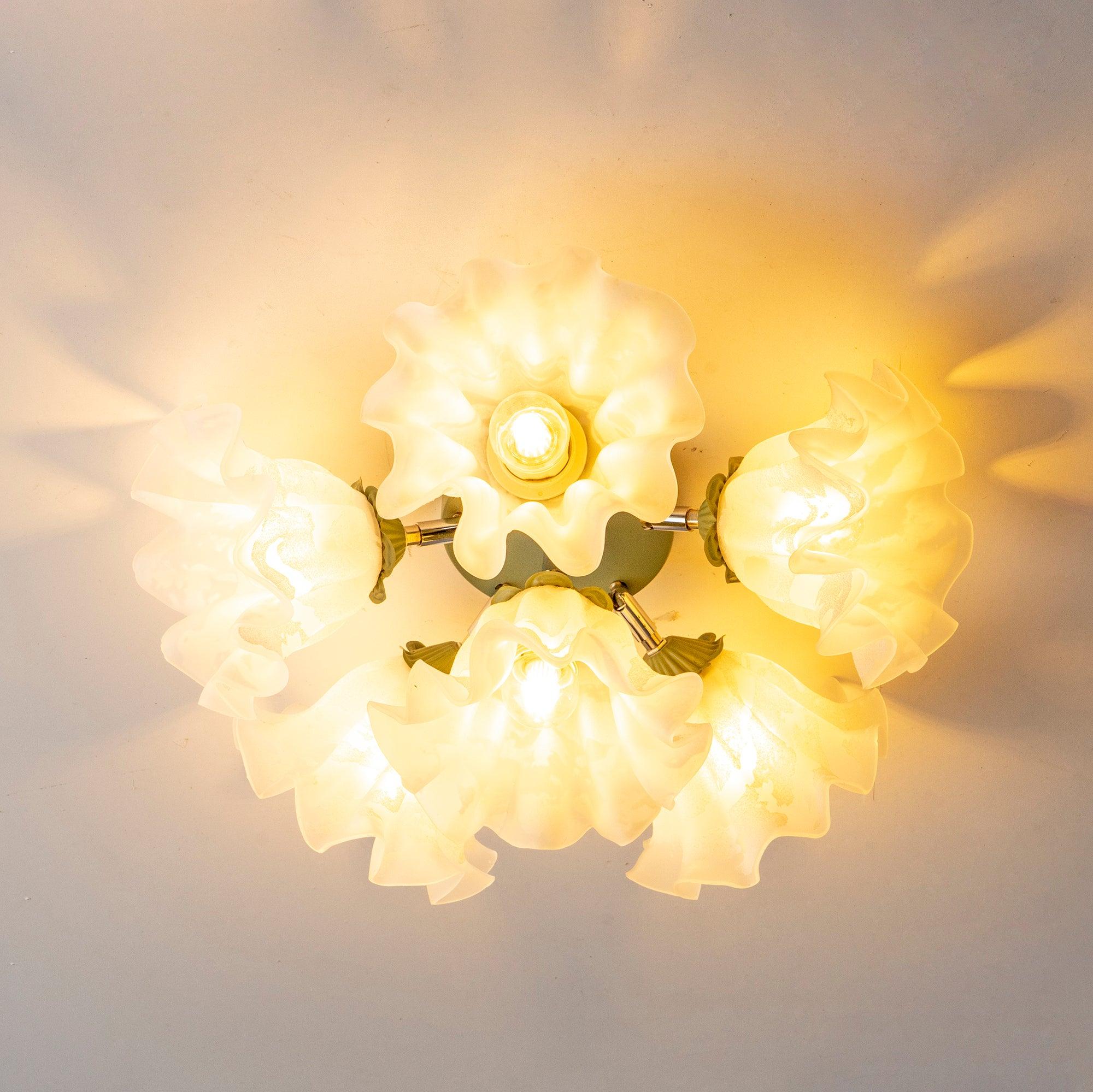 Deckenleuchte Blütenblatt Schirme Wellig Glas Blüte Elegant Blume-Letslighting