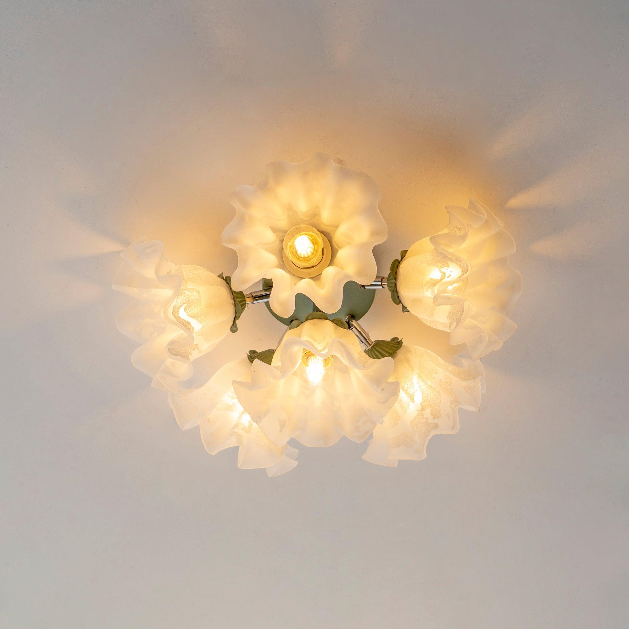 Deckenleuchte Blütenblatt Schirme Wellig Glas Blüte Elegant Blume-Letslighting