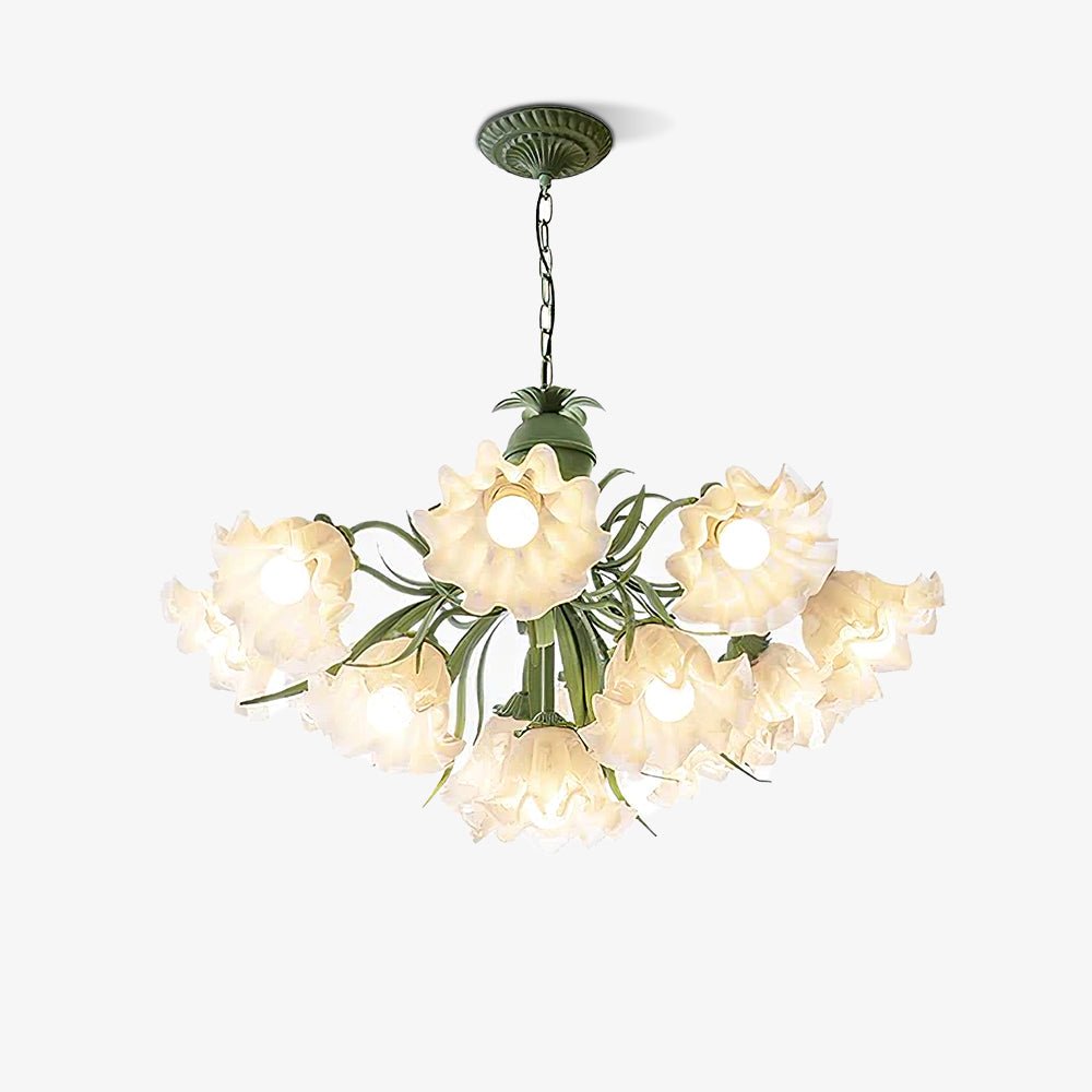 Lustra Kronleuchter Blume mit Blütenblättern und Blättern-Letslighting