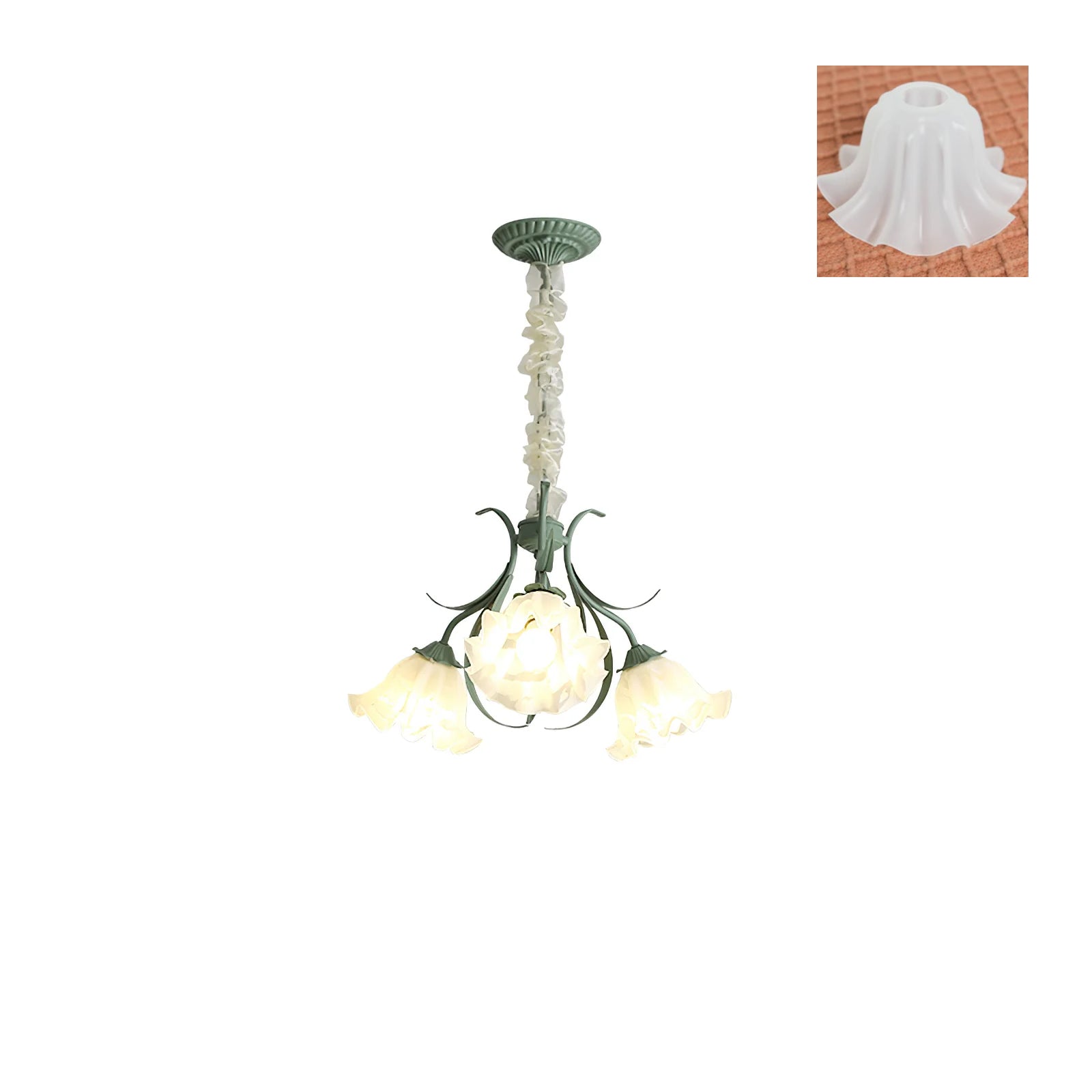 Lustra Kronleuchter Blume mit Blütenblättern und Blättern-Letslighting