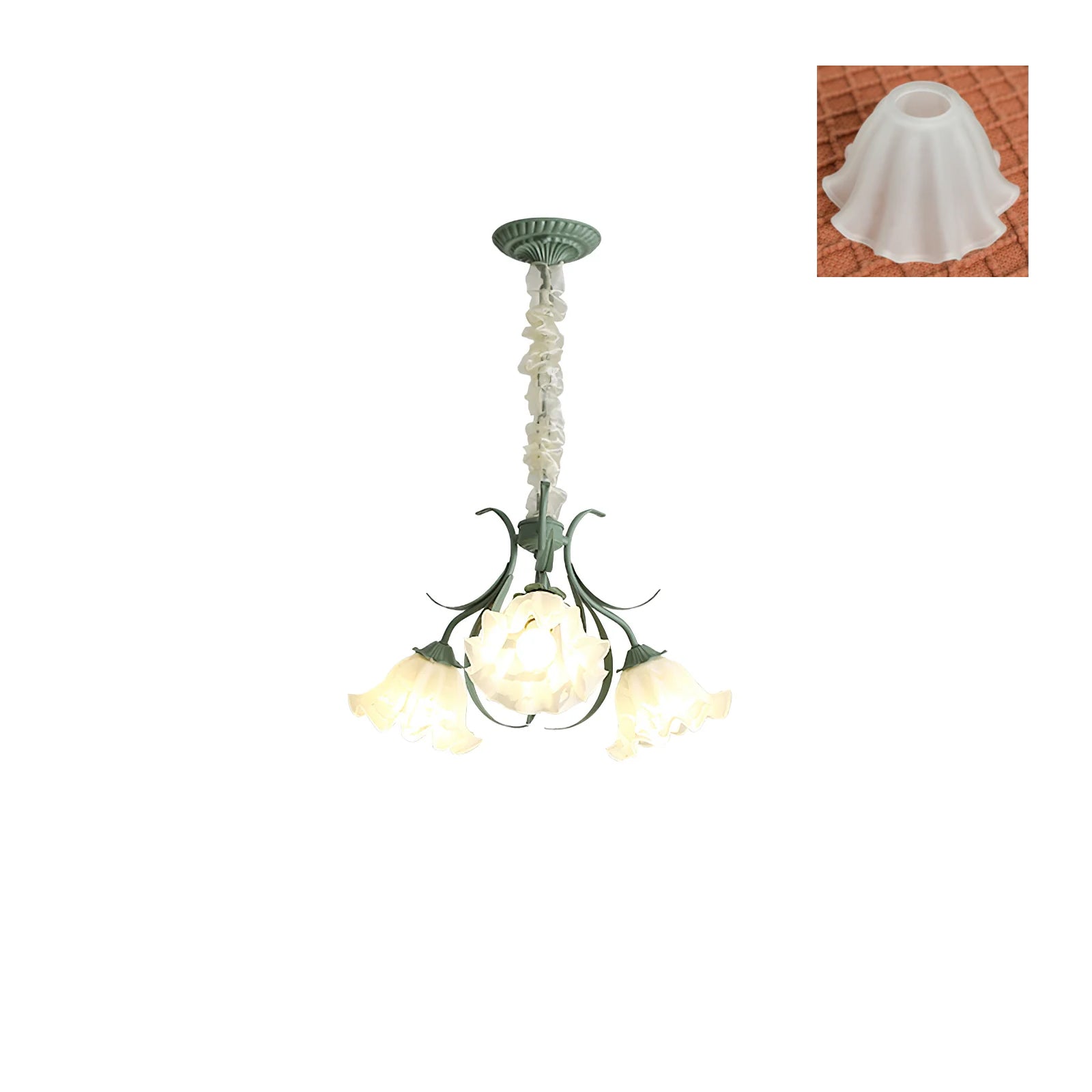 Lustra Kronleuchter Blume mit Blütenblättern und Blättern-Letslighting