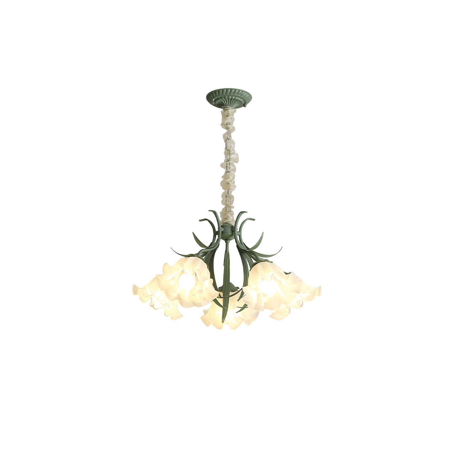 Lustra Kronleuchter Blume mit Blütenblättern und Blättern-Letslighting