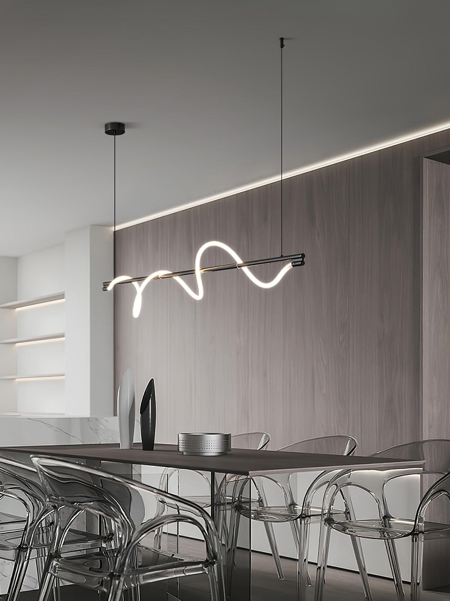 Linear Curve Island Pendant Lamp - Blowlighting