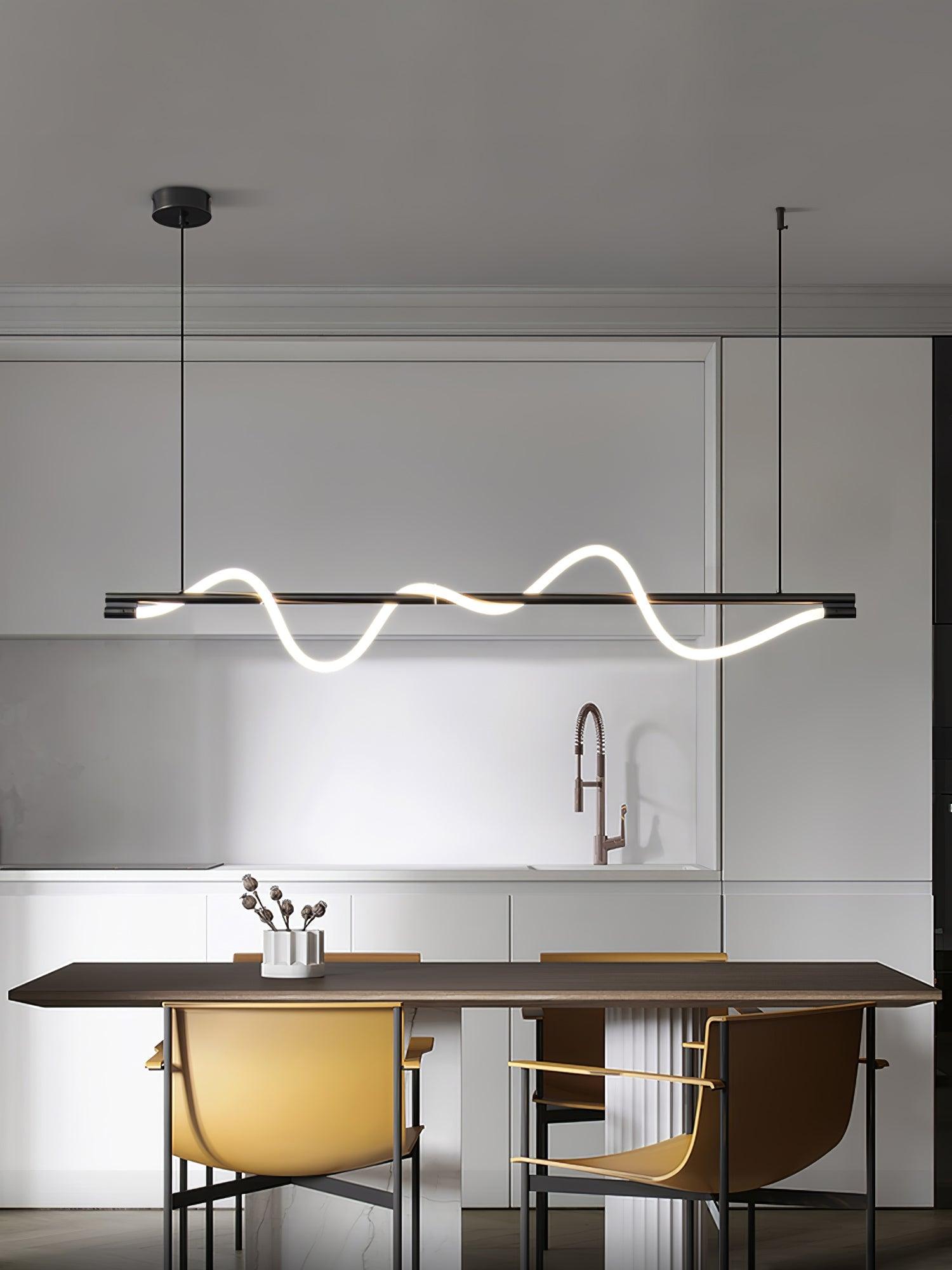 Linear Curve Island Pendant Lamp - Blowlighting