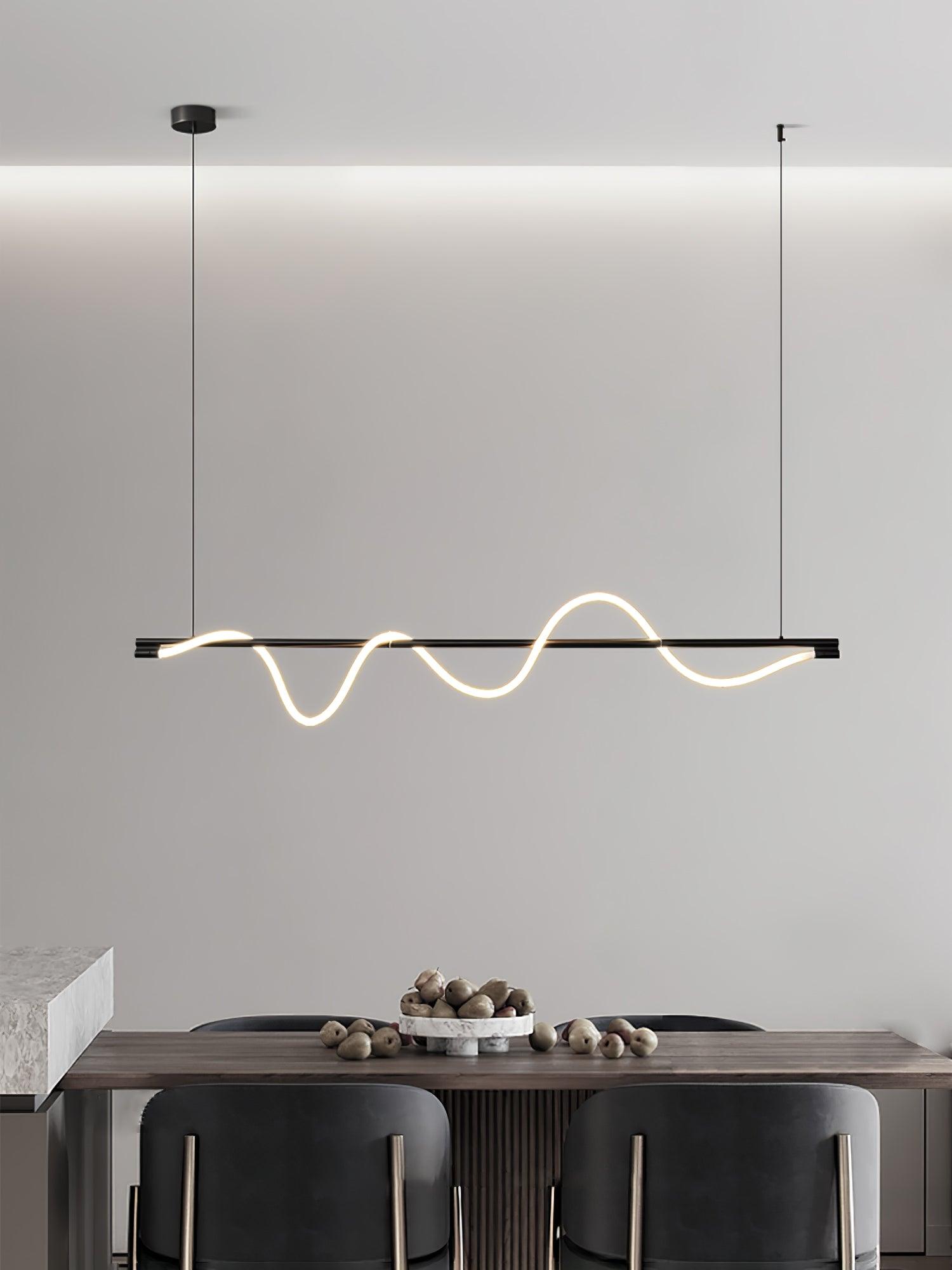 Linear Curve Island Pendant Lamp - Blowlighting
