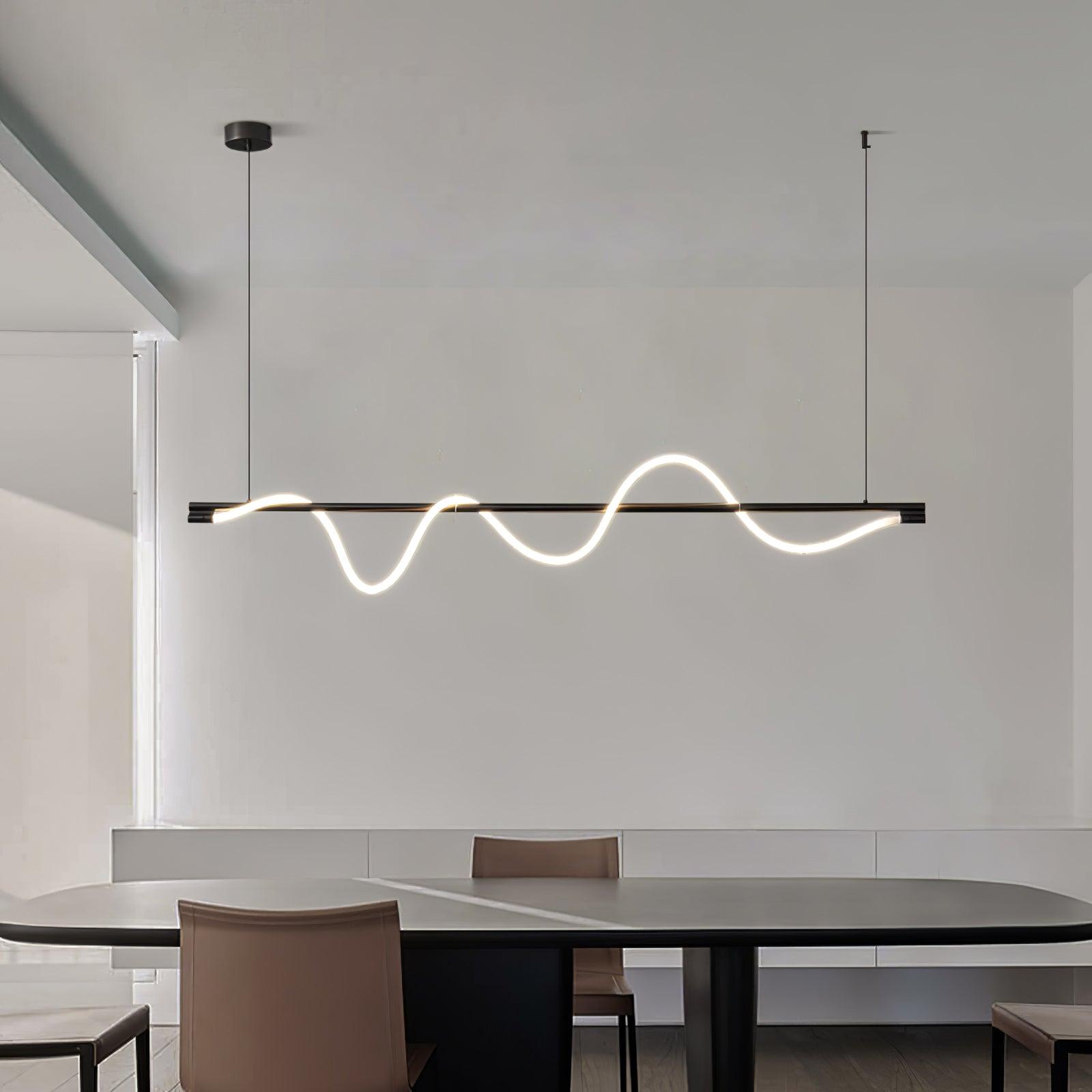 Linear Curve Island Pendant Lamp - Blowlighting