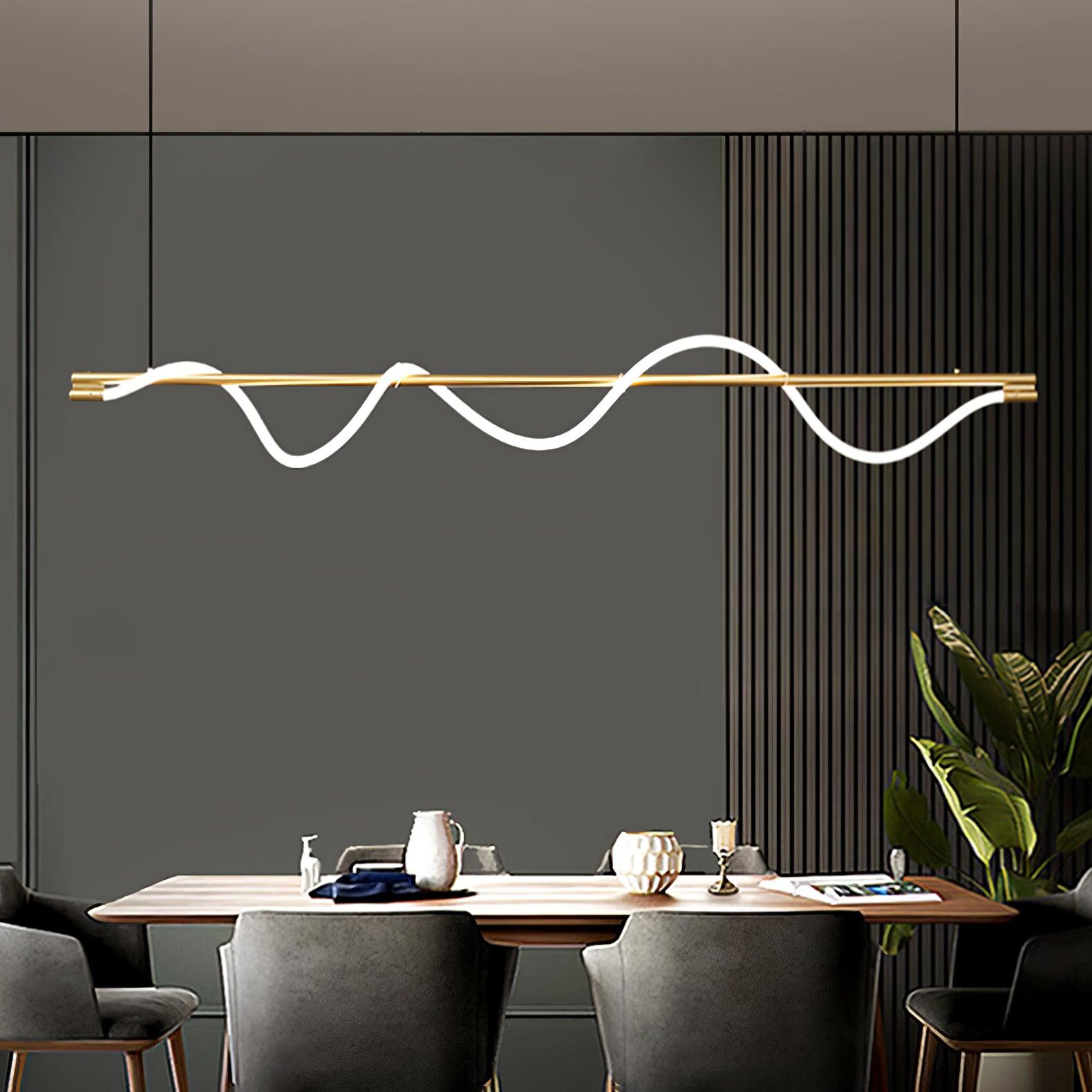 Linear Curve Island Pendant Lamp - Blowlighting