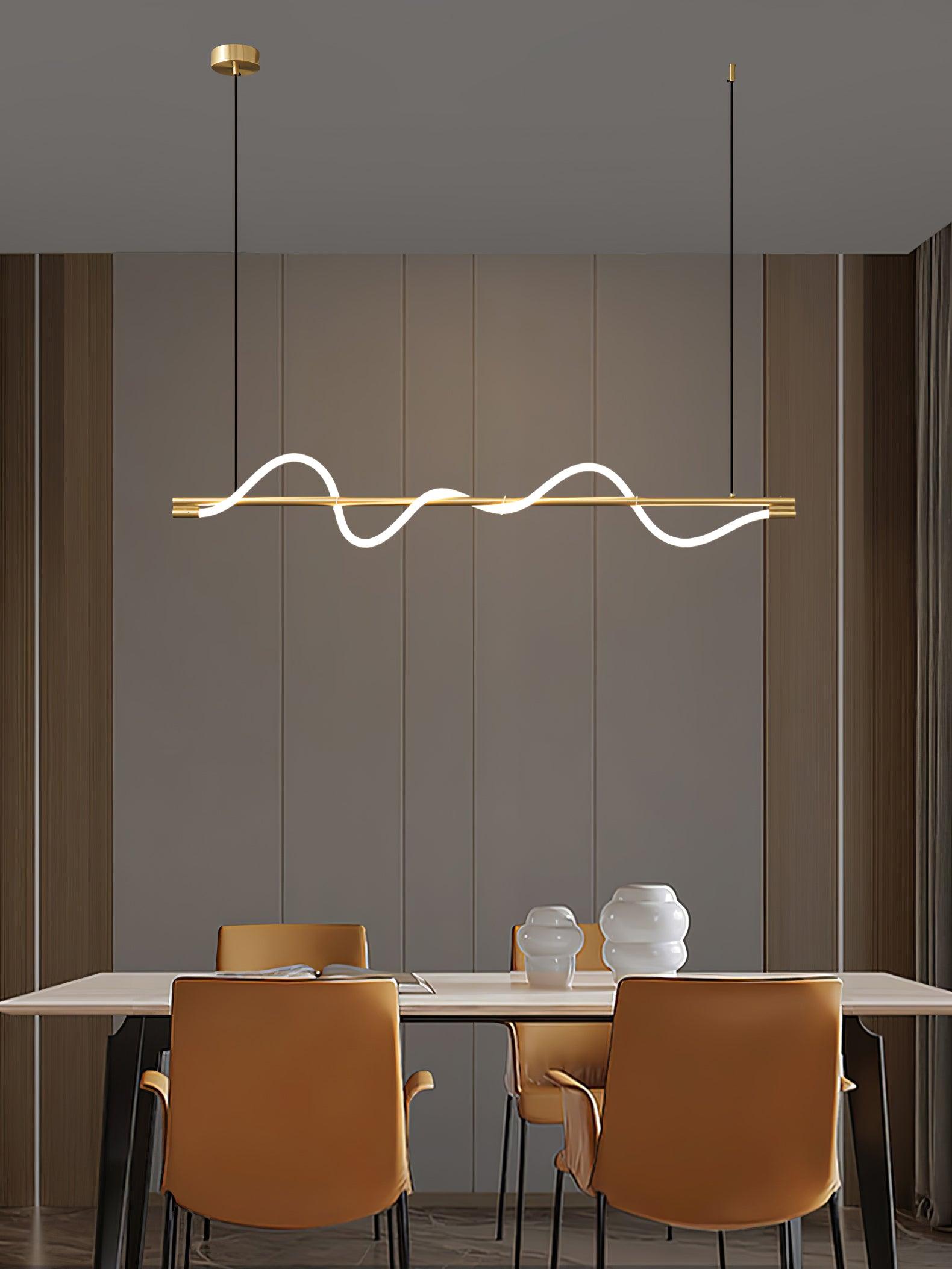 Linear Curve Island Pendant Lamp - Blowlighting