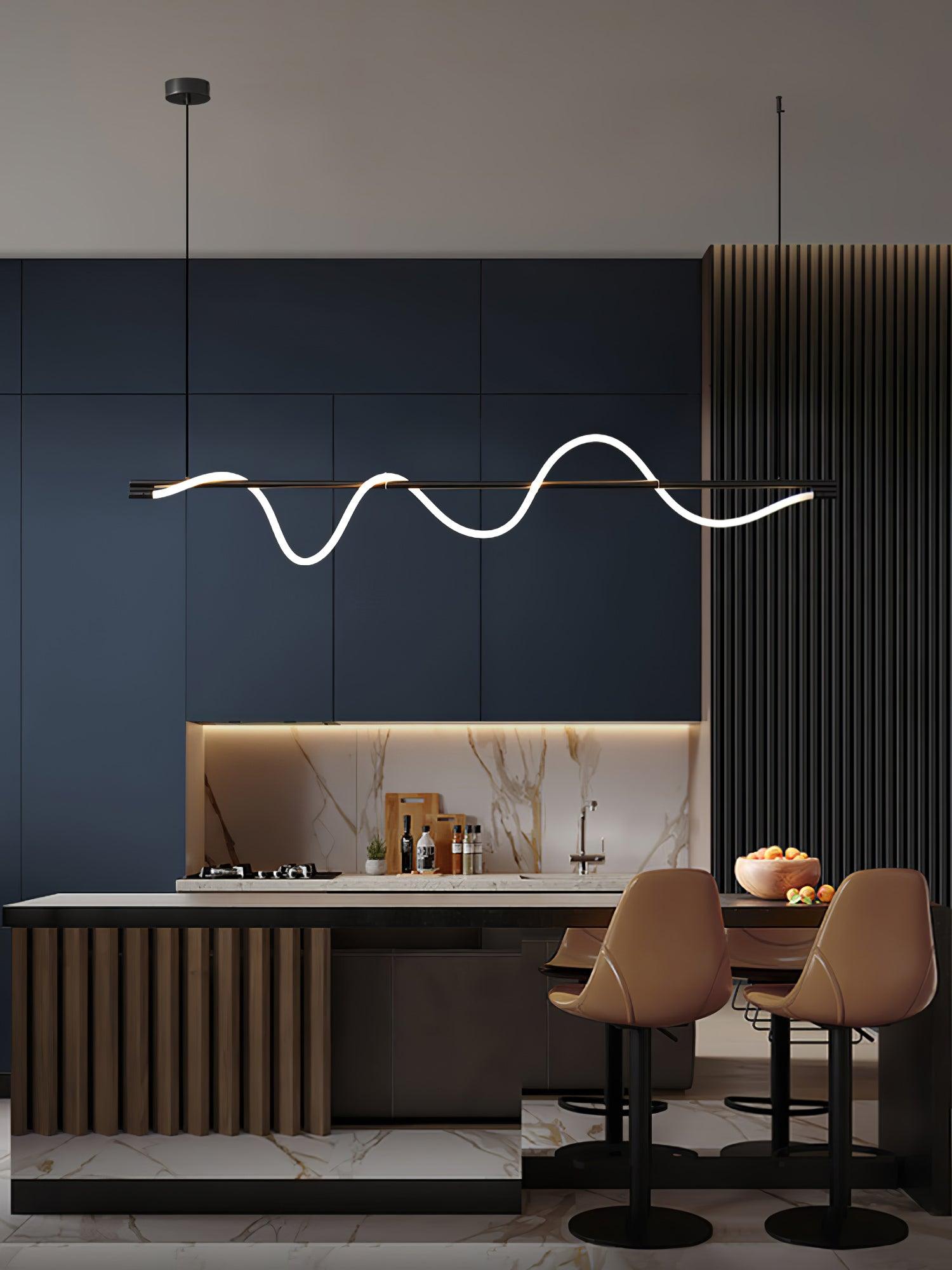 Linear Curve Island Pendant Lamp - Blowlighting