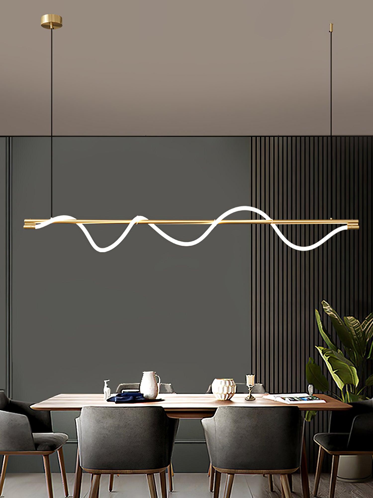 Linear Curve Island Pendant Lamp - Blowlighting