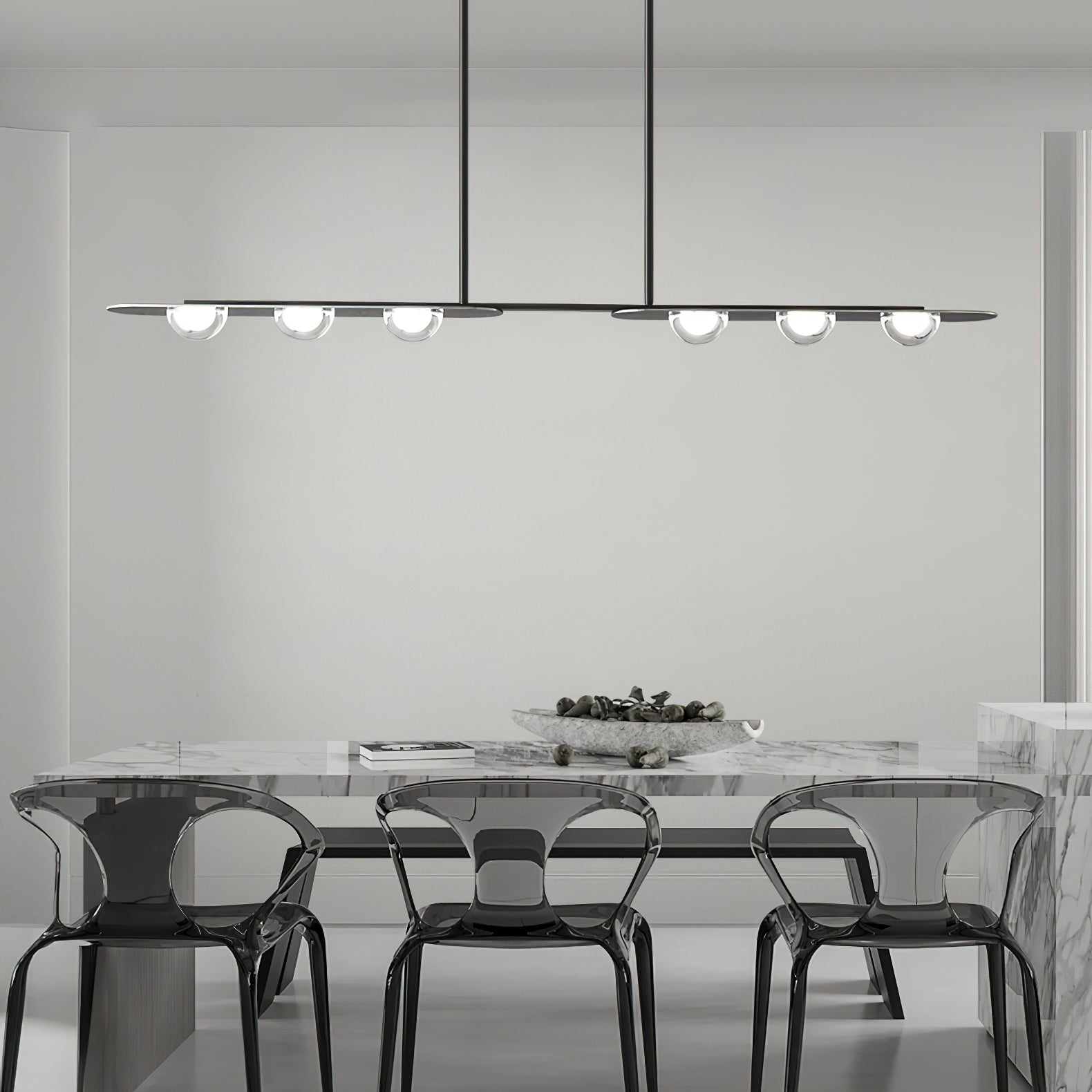 Aurora Pendelleuchte Linear Glas Minimalistisch-Letslighting