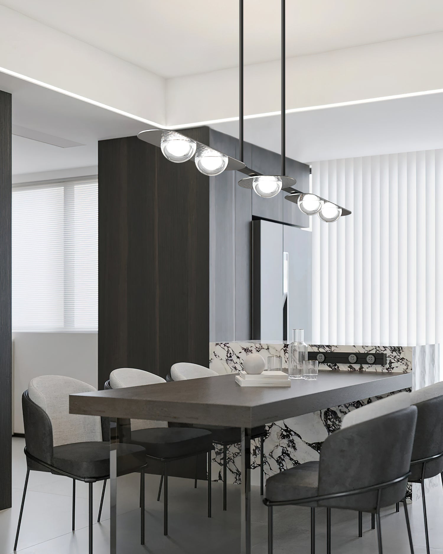 Aurora Pendelleuchte Linear Glas Minimalistisch-Letslighting