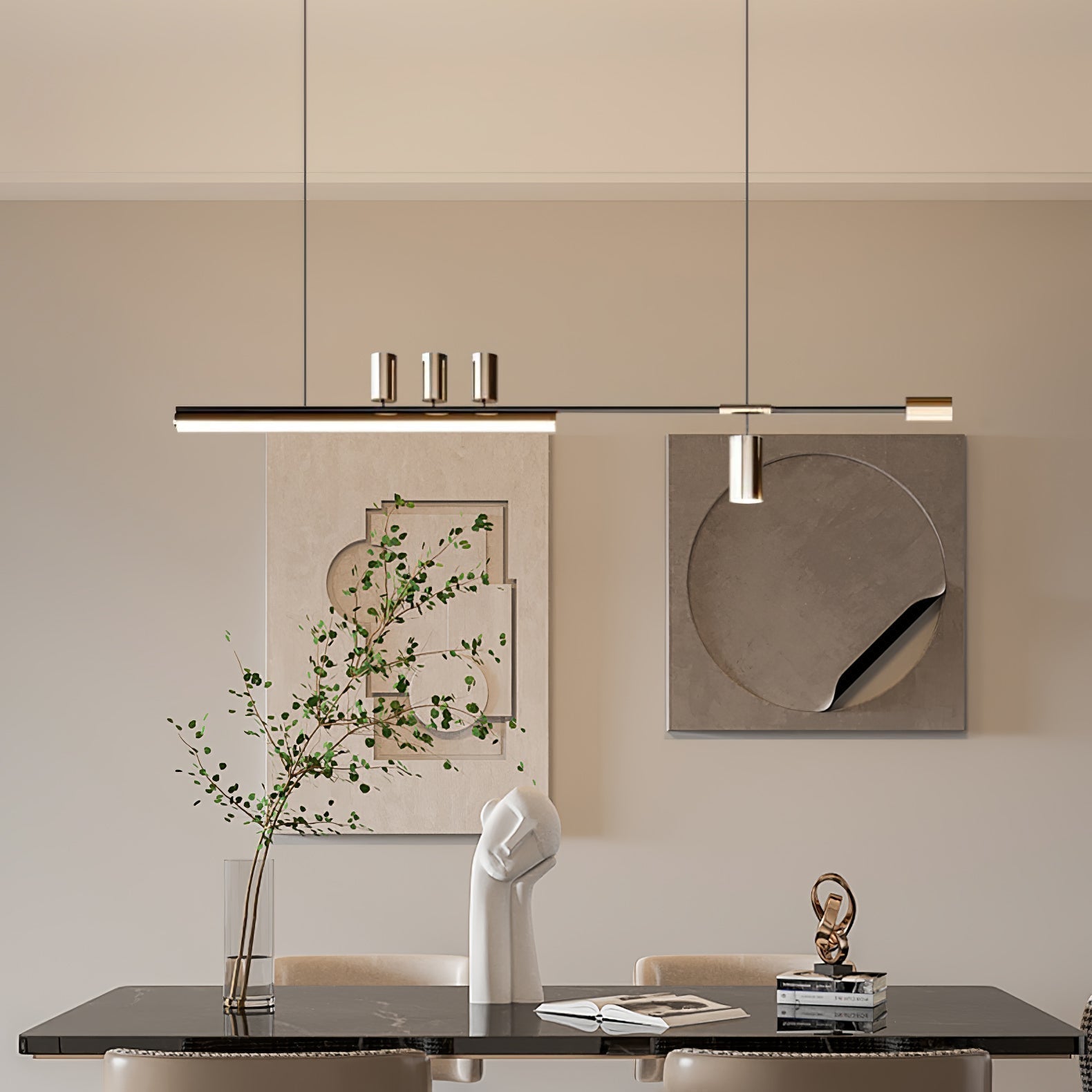 Emirel Modern Minimalistisch Linear Insel Pendelleuchte Lampe-Letslighting