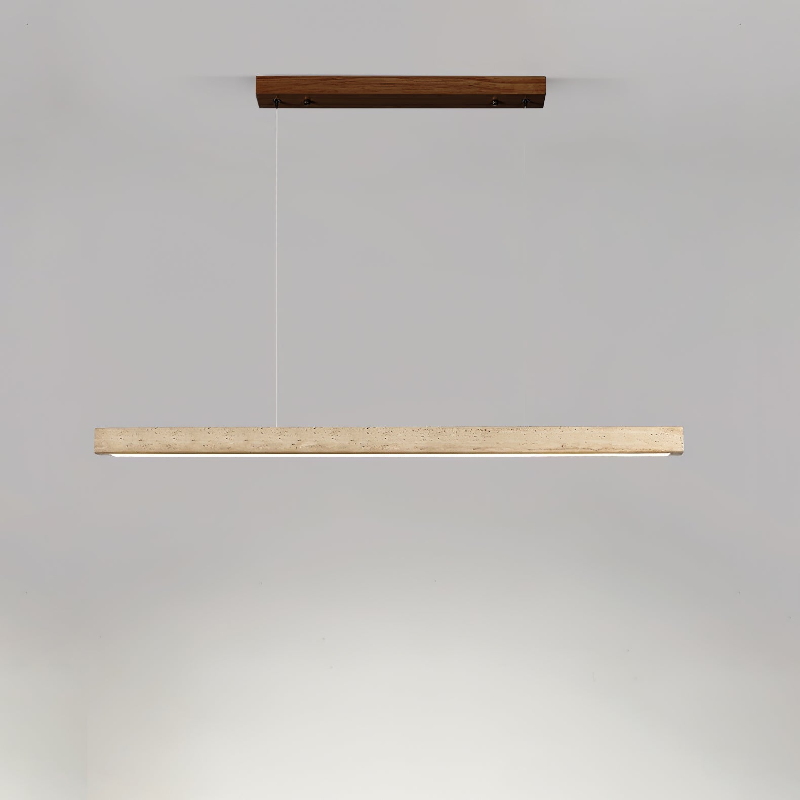 Imiror Minimalist Travertine Linear Pendant Light - Neutralighting