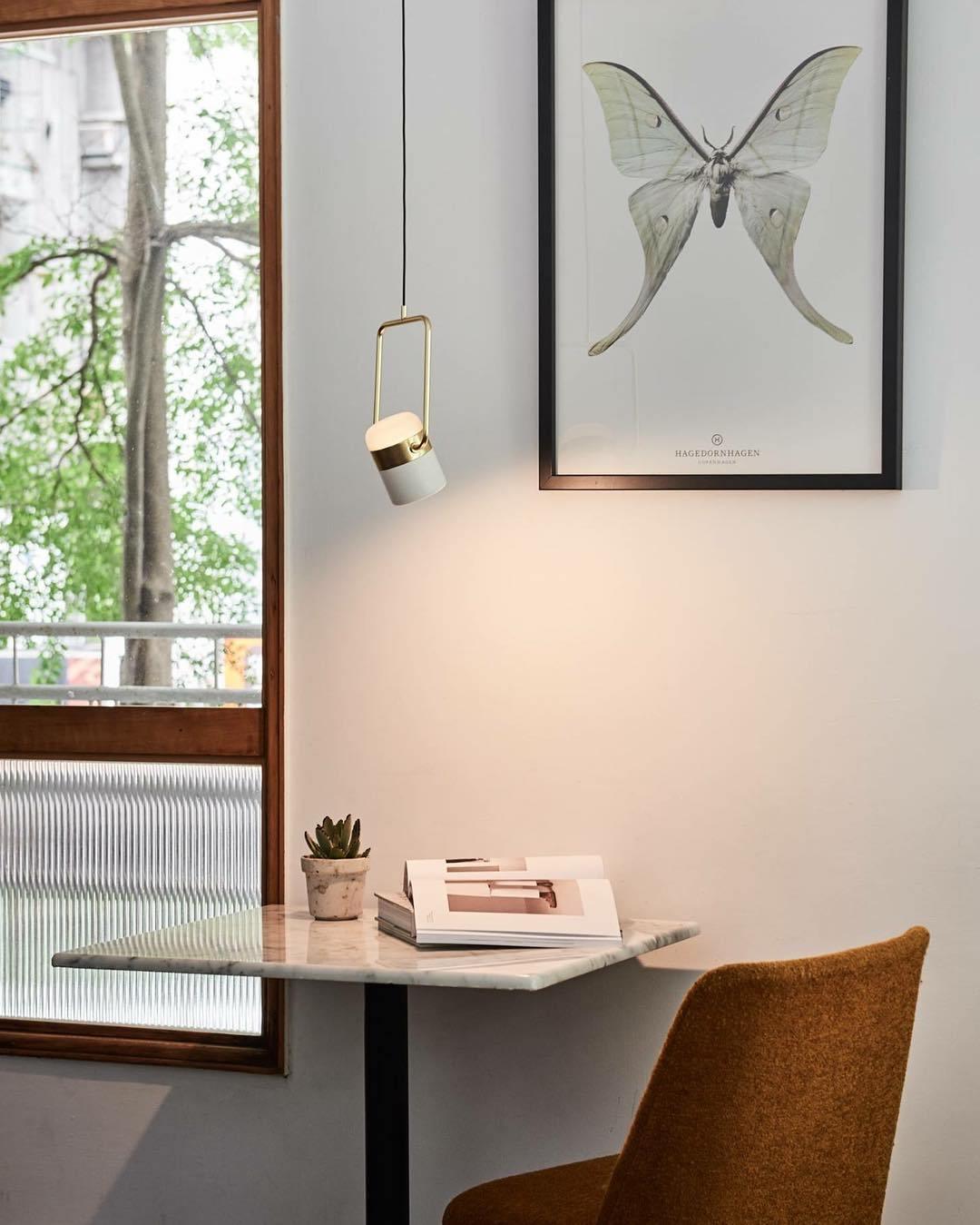 Solara Pendelleuchte Verstellbares Glas mit Messing-Letslighting