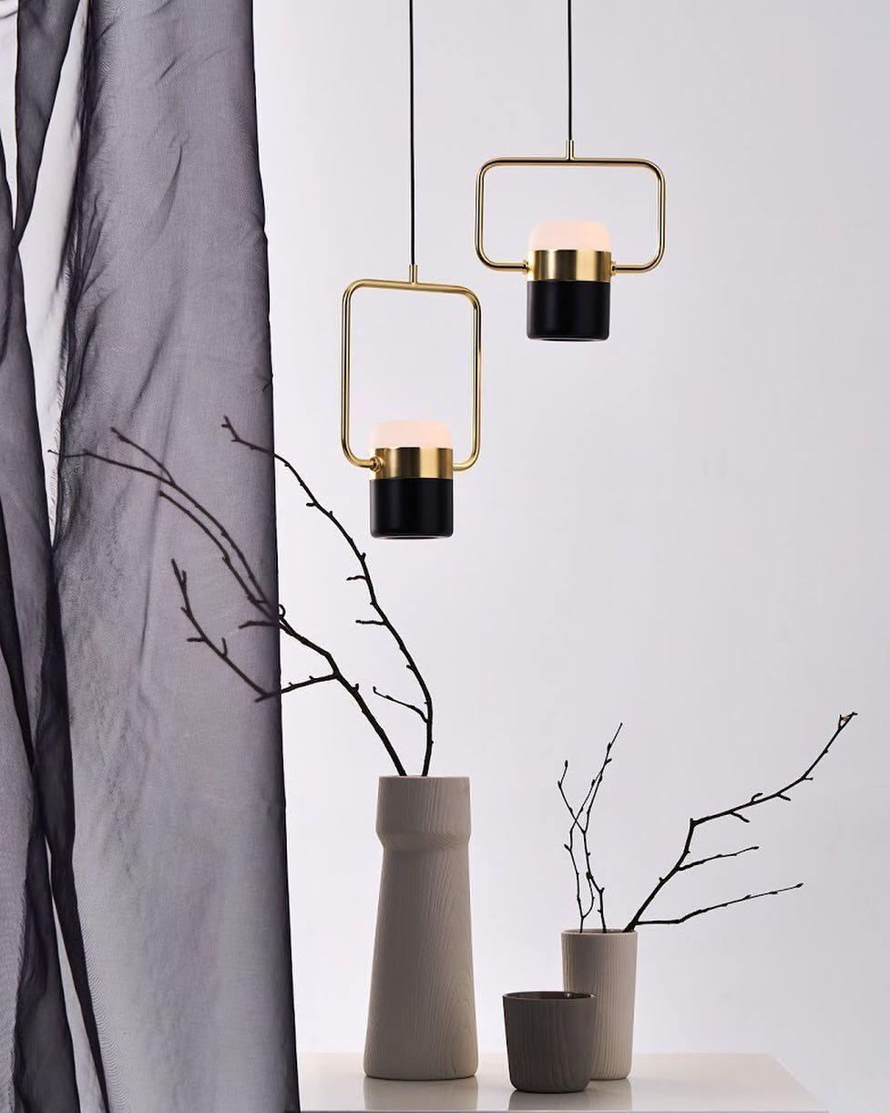 Solara Pendelleuchte Verstellbares Glas mit Messing-Letslighting