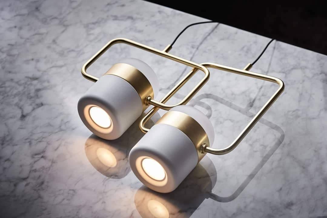 Solara Pendelleuchte Verstellbares Glas mit Messing-Letslighting