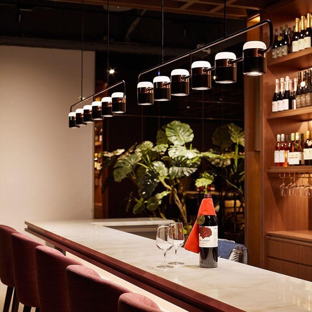Solara Pendelleuchte Verstellbares Glas mit Messing-Letslighting