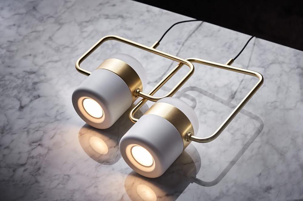 Solara Pendelleuchte Verstellbares Glas mit Messing-Letslighting