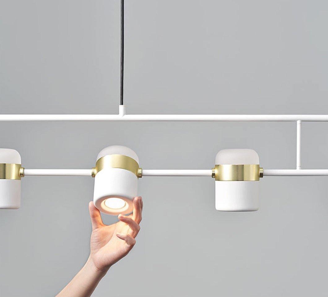Solara Pendelleuchte Verstellbares Glas mit Messing-Letslighting